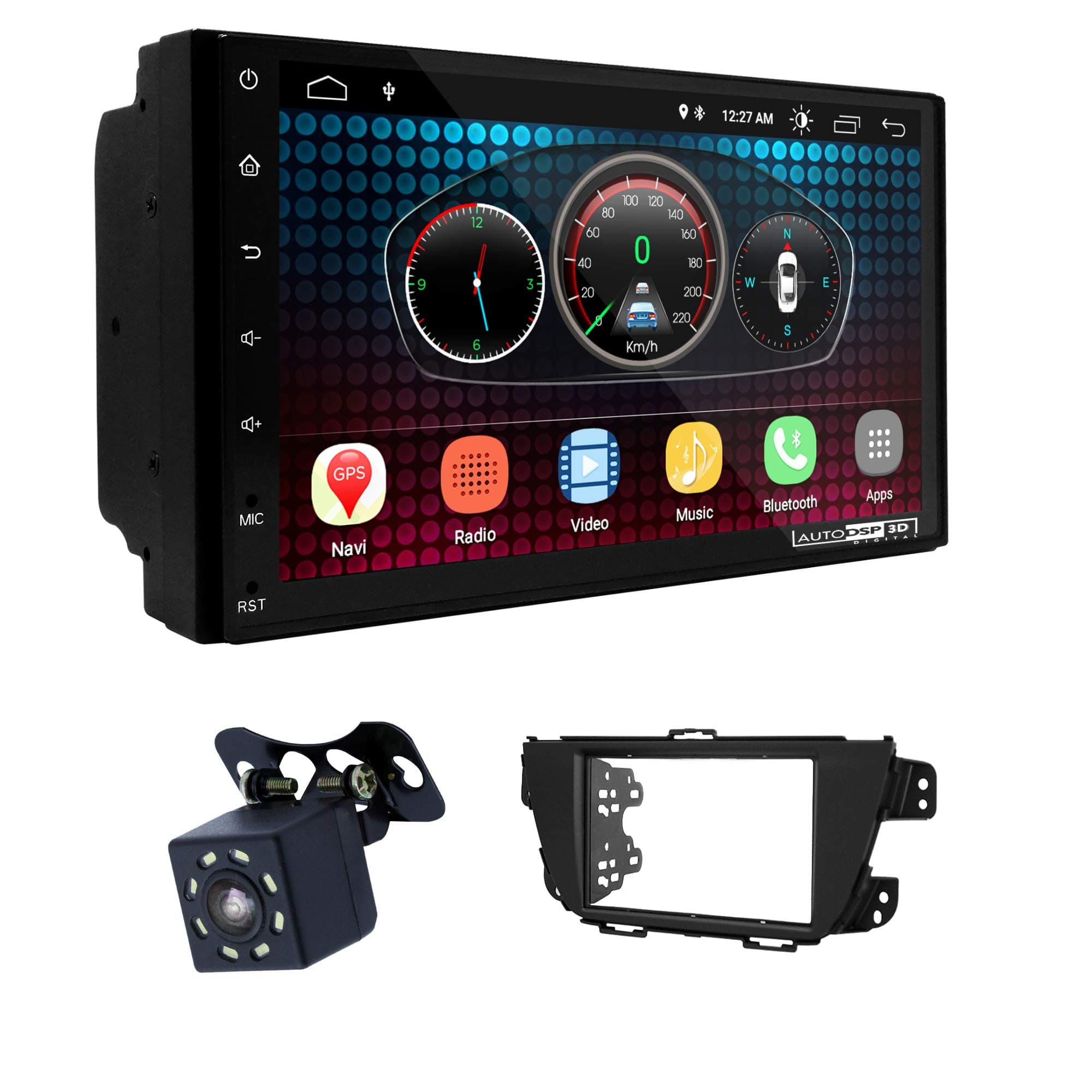 UGAR EX6 7" Android 6.0 DSP Car Stereo Radio Plus 11-709 Fascia Kit Compatible for Suzuki Alto K10 2014+