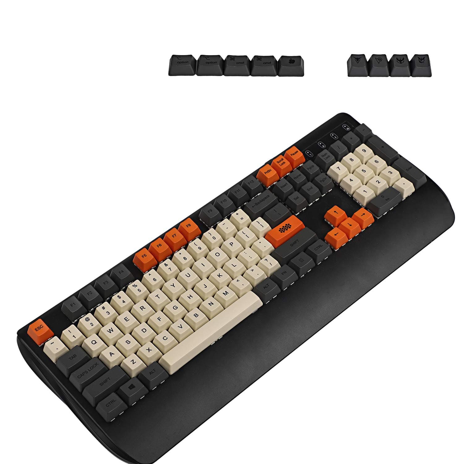 YMDK Carbon Dye Sub 108 87 61 Key Mac Keys Thick PBT OEM Profile Keycap for Standard 104 TKL 60% MX Switches Keyboard (Only Keycap) (108 Plus Mac)