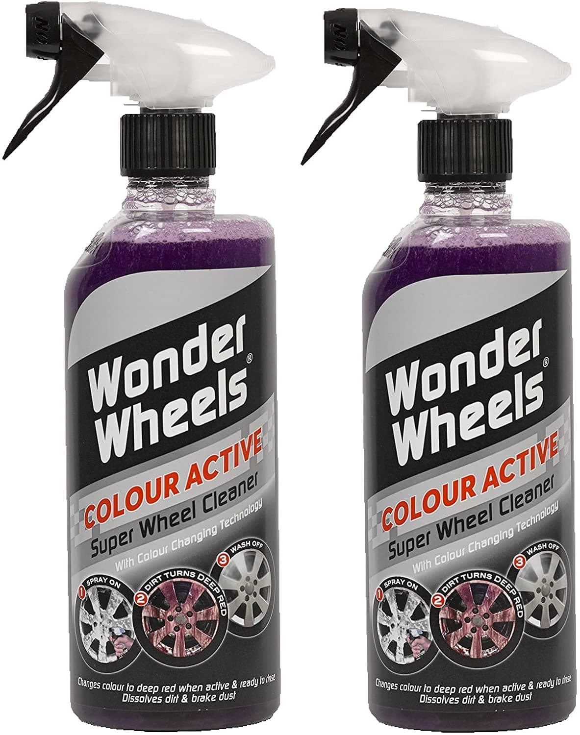 Colour Active Wheel Cleaner 600 ml Pack of 2 - Colour Activated Wheel Cleaner