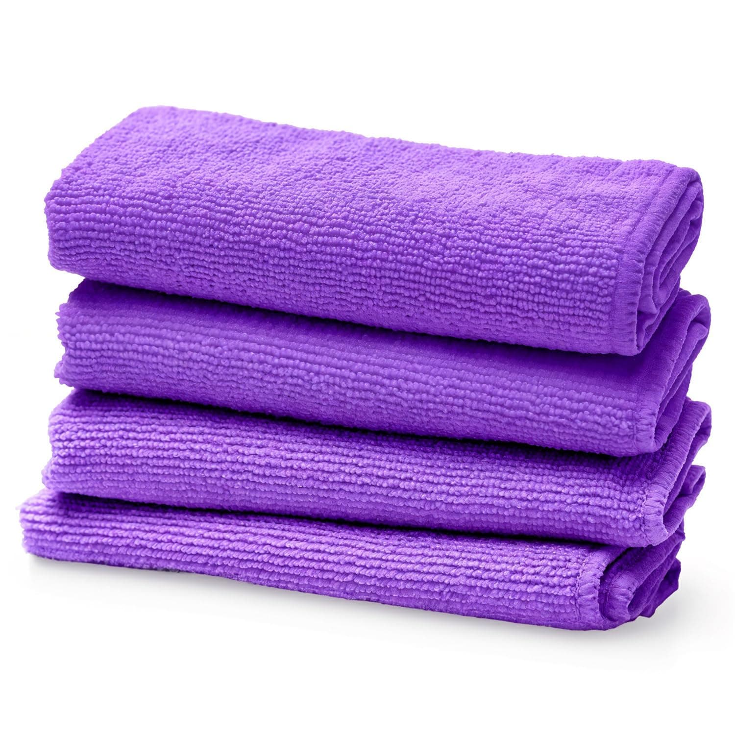 Screen Cleaner Purple Microfiber Cloths (4-Pack) - Microfiber Screens Cleaner Cloths, TV Cleaning Cloth for Electronic Cleaners, Laptop, Computer & Car Screens Cleaning Kit, TV Cleaners