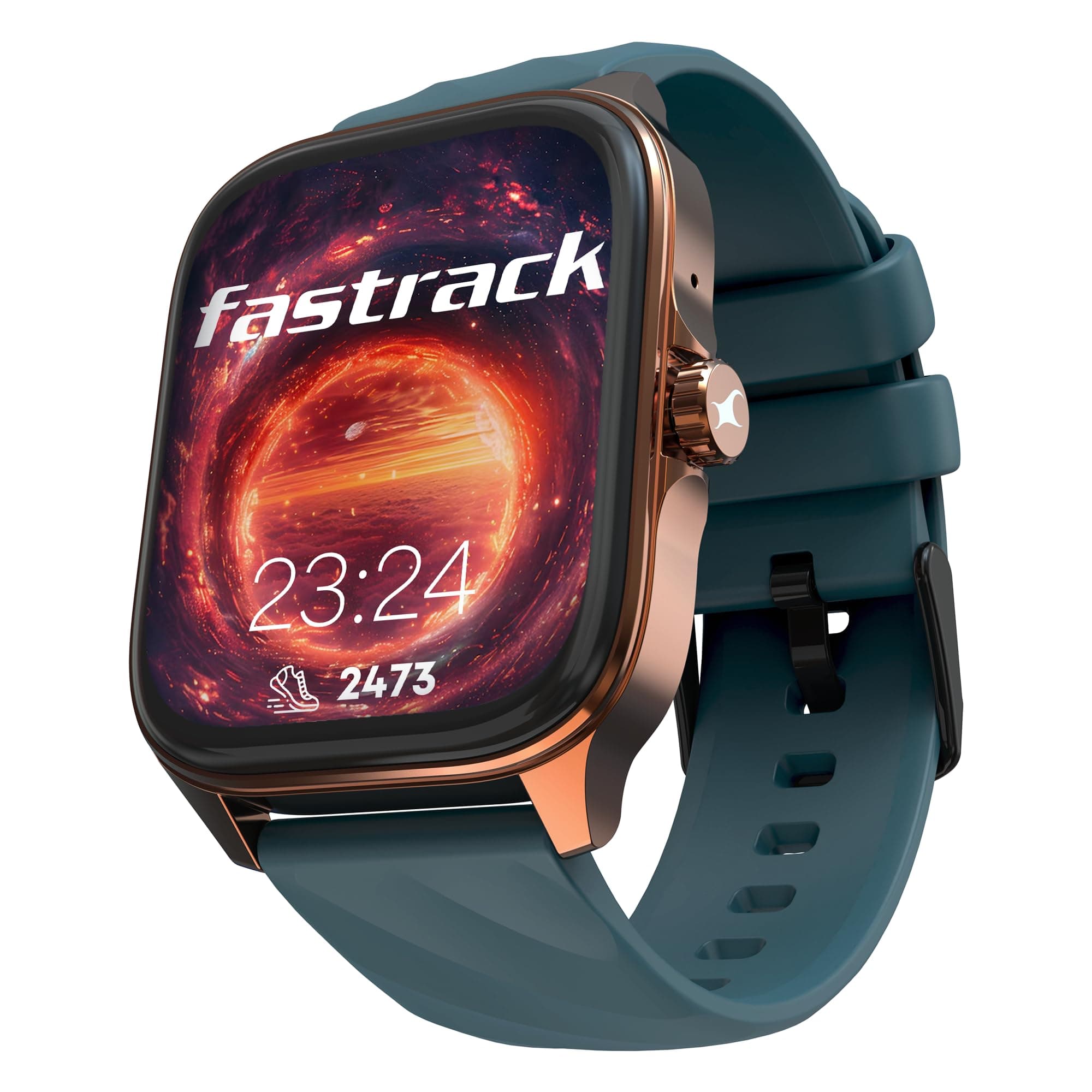 Fastrack Astor FS1 Pro Smart Watch, 1.97" AMOLED Display, Bluetooth Calling, 100+ Sports Modes, SpO2 & Heart Rate Monitoring, Women's Health, IP68, Up to 5 Days Battery, Functional Crown (Teal)
