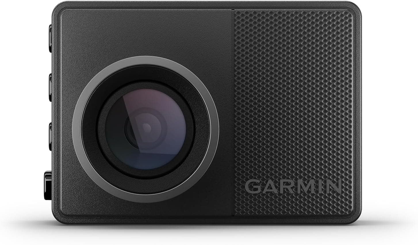 GARMIN Compact Dash Cam 57-1440p | Dash Cam with a 140-degree Field of View with Built-in GPS | Automatic Recording, Incident Detection and Voice Control | Parking Guard Feature Alerts Vehicle