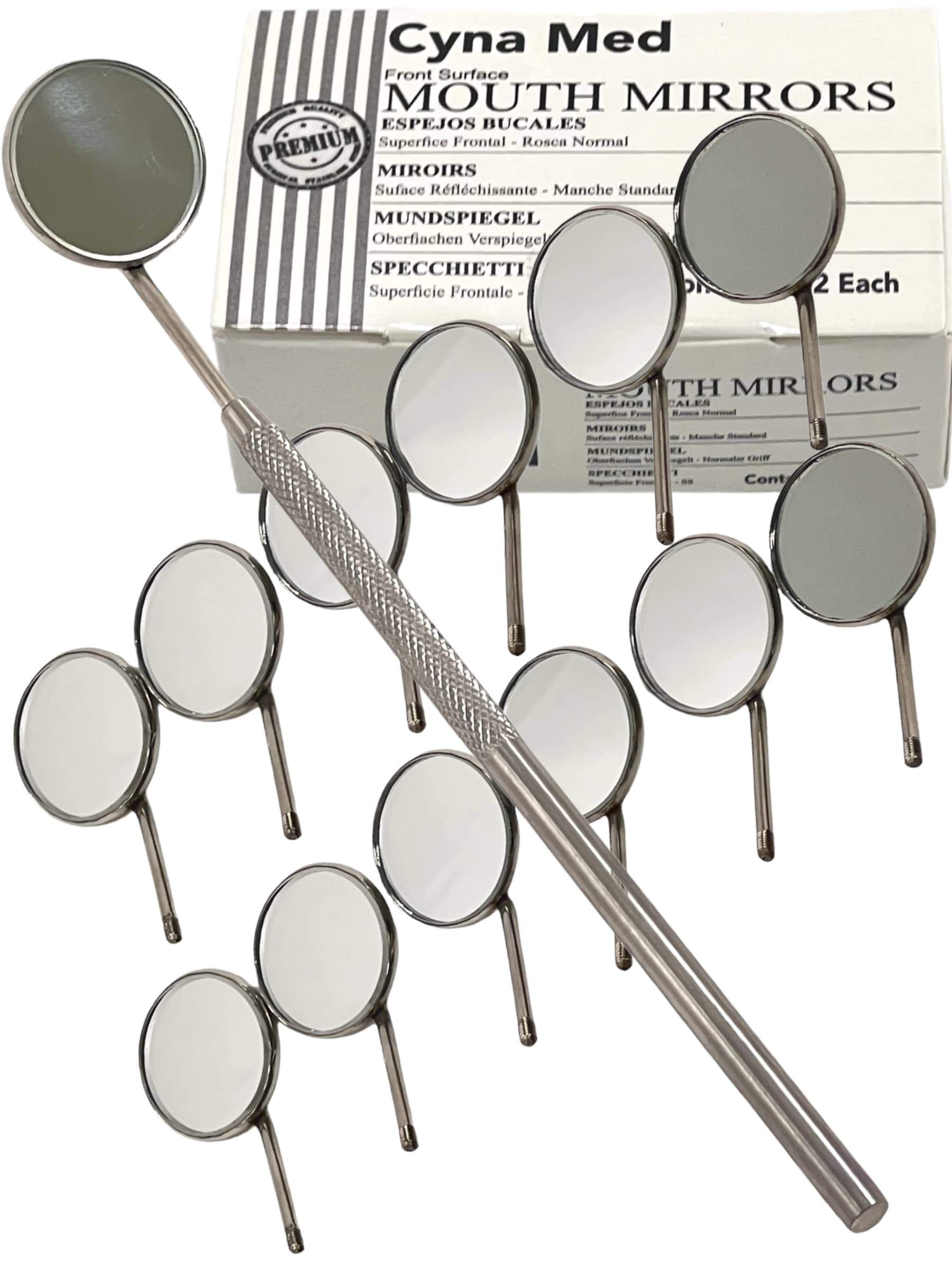 Dental Mouth Mirrors Size #5 Cone Socket Dental Instruments Pack of 12