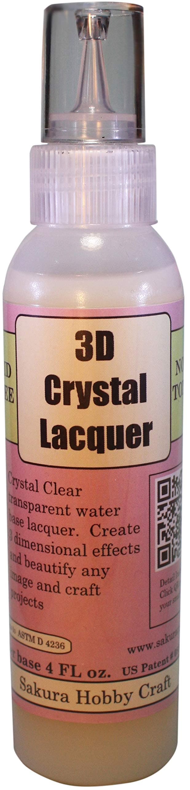Sakura Hobby Craft 4 oz 3D Crystal Lacquer Refill, Transparent