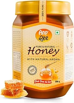ANP BEE Raw Natural Honey 500gm I Pure NMR Tested Unprocessed & Unfiltered Original Multiflora Honey I Supports Weight Loss, Good for Heart Health I Plastic Bottle (Pack of 1, Honey 500gm)