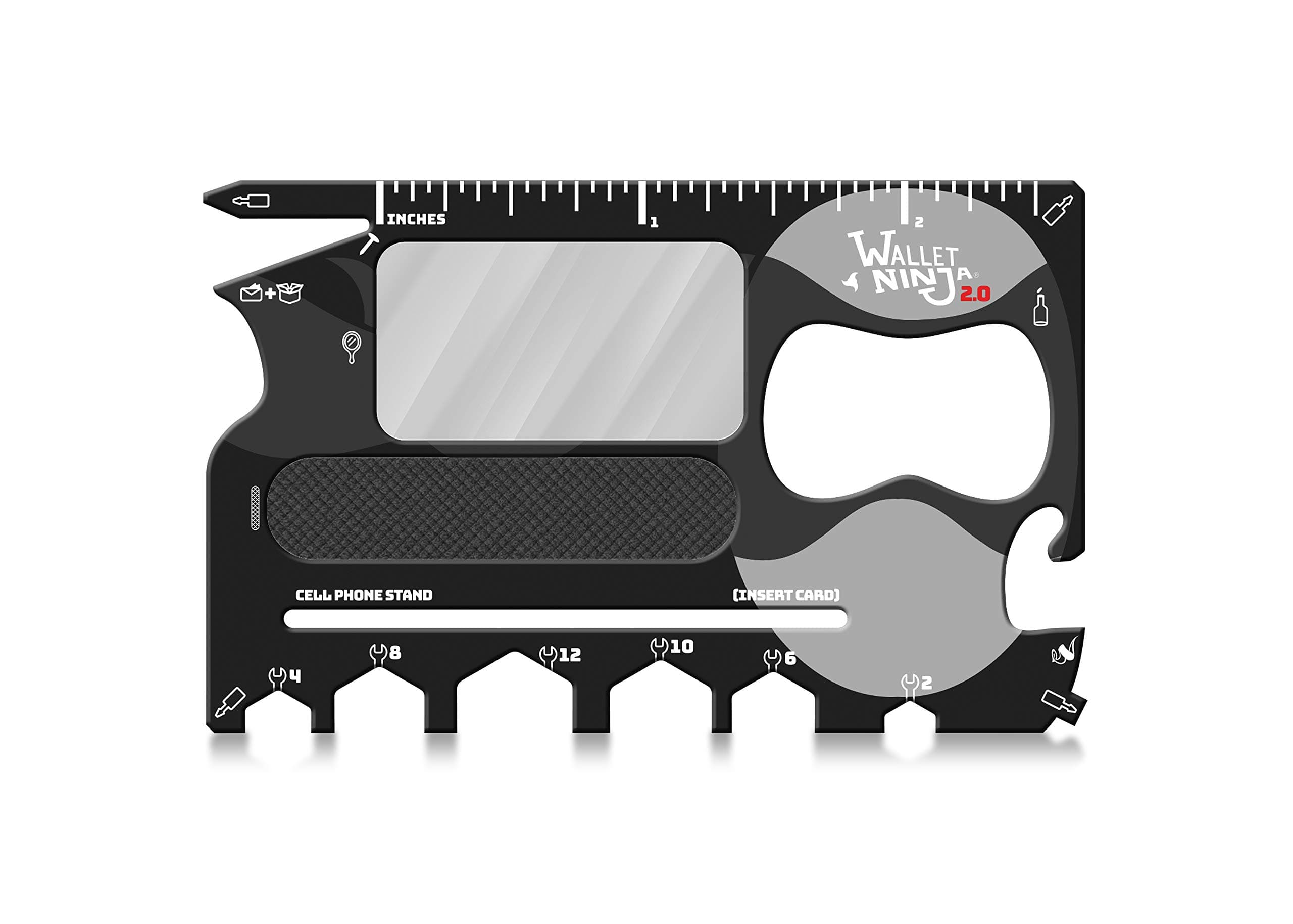 2.0 (Advanced 20-in-1 Multitool, Now With Mirror + Nail File) Available in Black