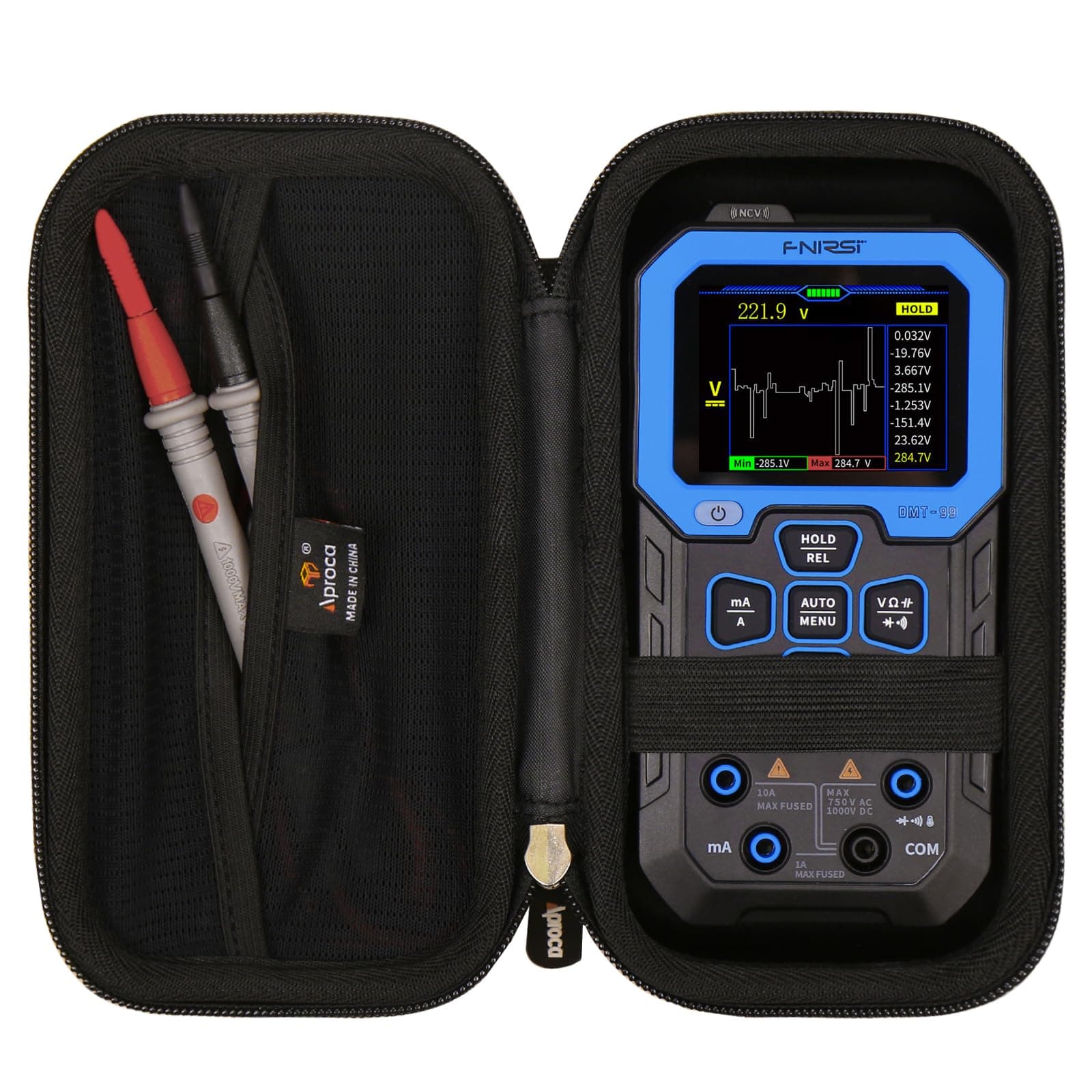 Aproca Portable Hard Storage Case, for FNIRSI DMT-99 Digital Multimeter 9999 Counts TRMS and Accessories