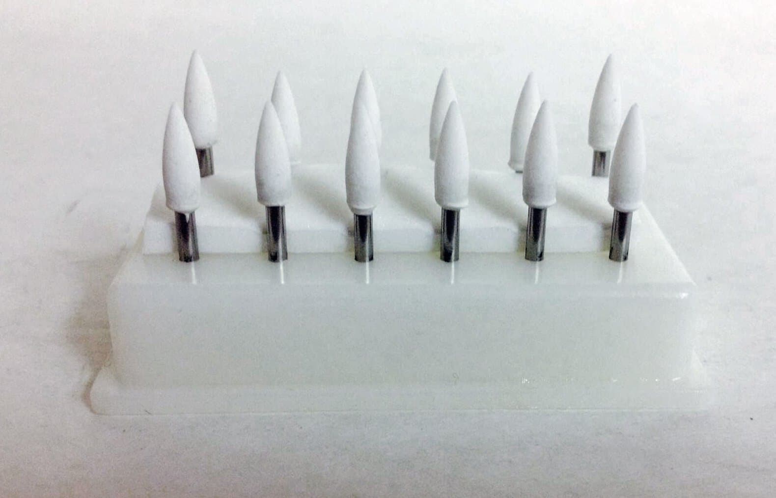 BesQual FL-2 White Abrasive Mounting Points 12/pk