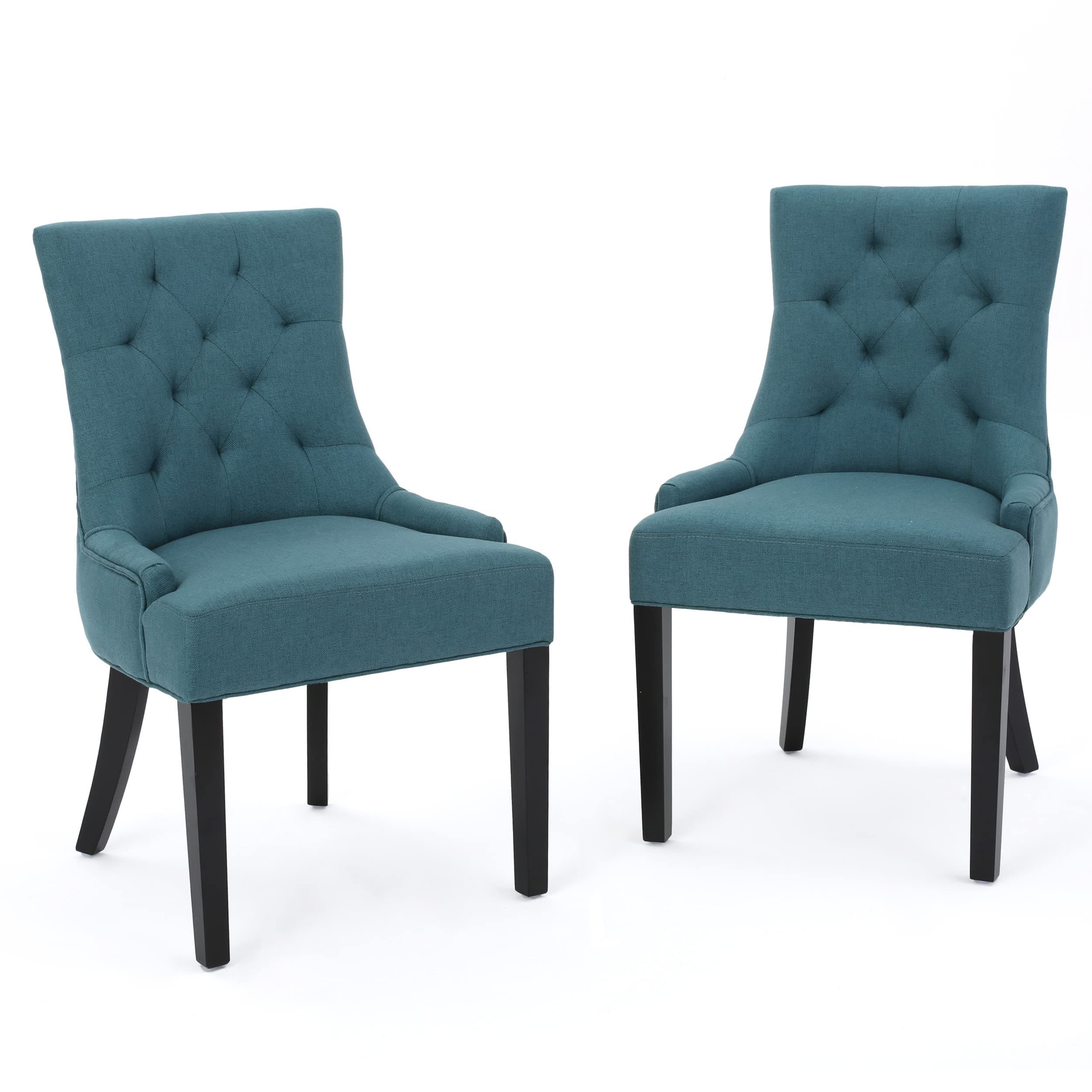 Hayden Fabric Dining Chairs, 2-Pcs Set, Dark Teal