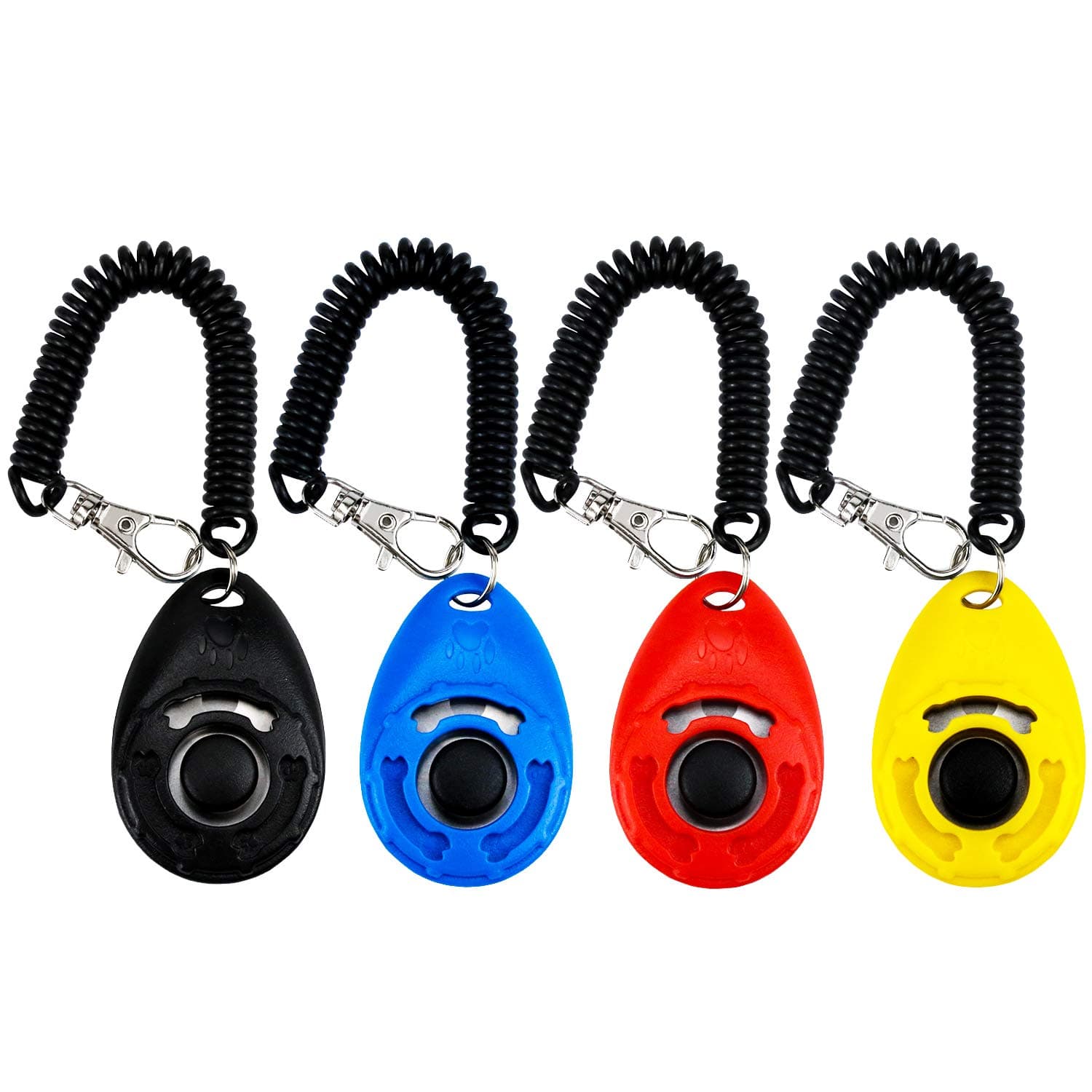 Pet Training Clicker with Wrist Strap Dog Training Clicker Set Clicker Training Tools for Dog, Cat, Bird, Horse, etc (4 Color)