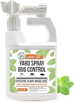 Peppermint Oil Lawn & Yard Bug Control Spray – Natural Outdoor Pest Repellent for Fleas, Ticks, Mosquitoes, Ants, and More – Plant-Based, Extra-Strength Formula – 32 oz