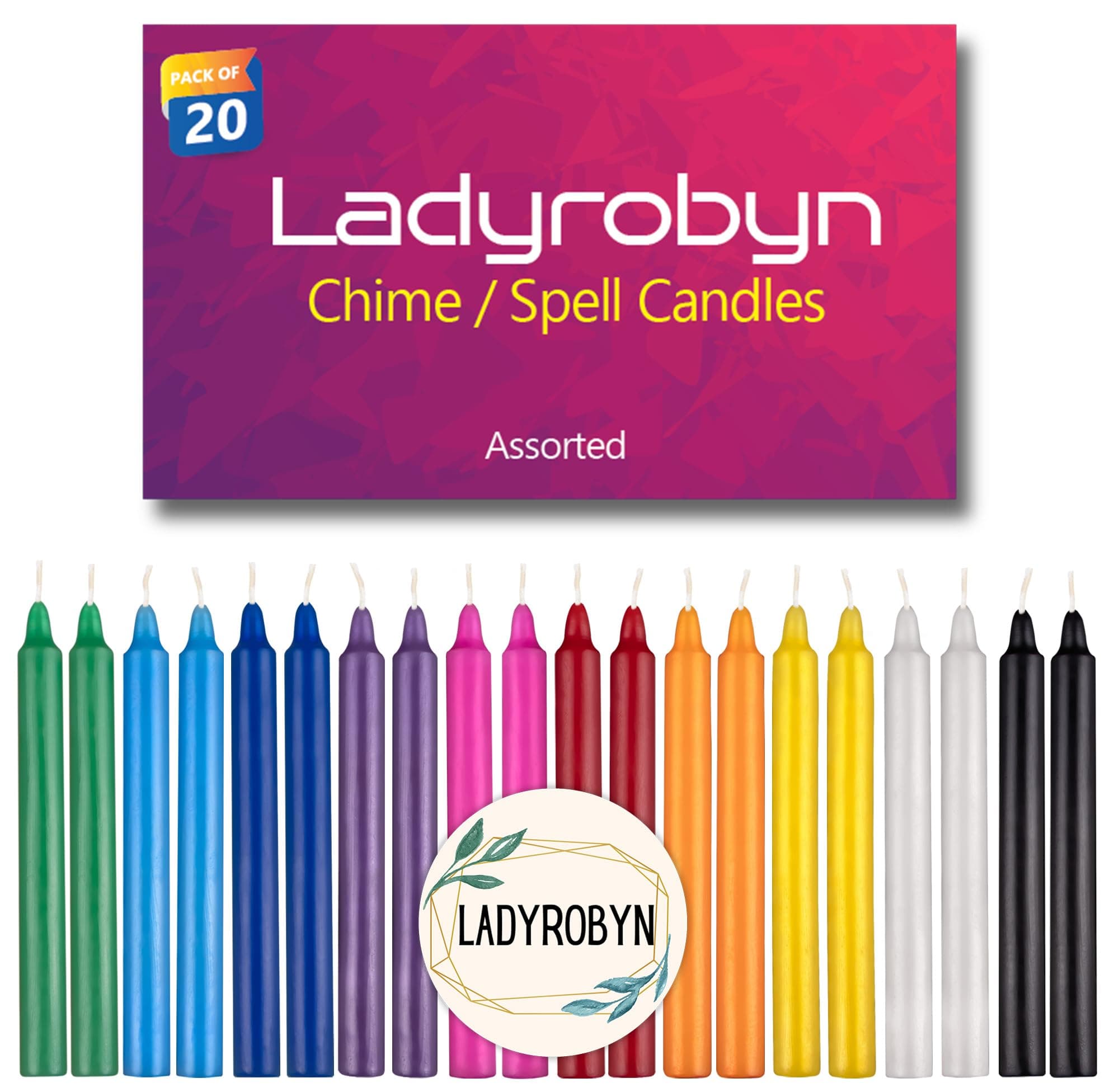 Spell Candles (Set of 20, Multi-Colored)