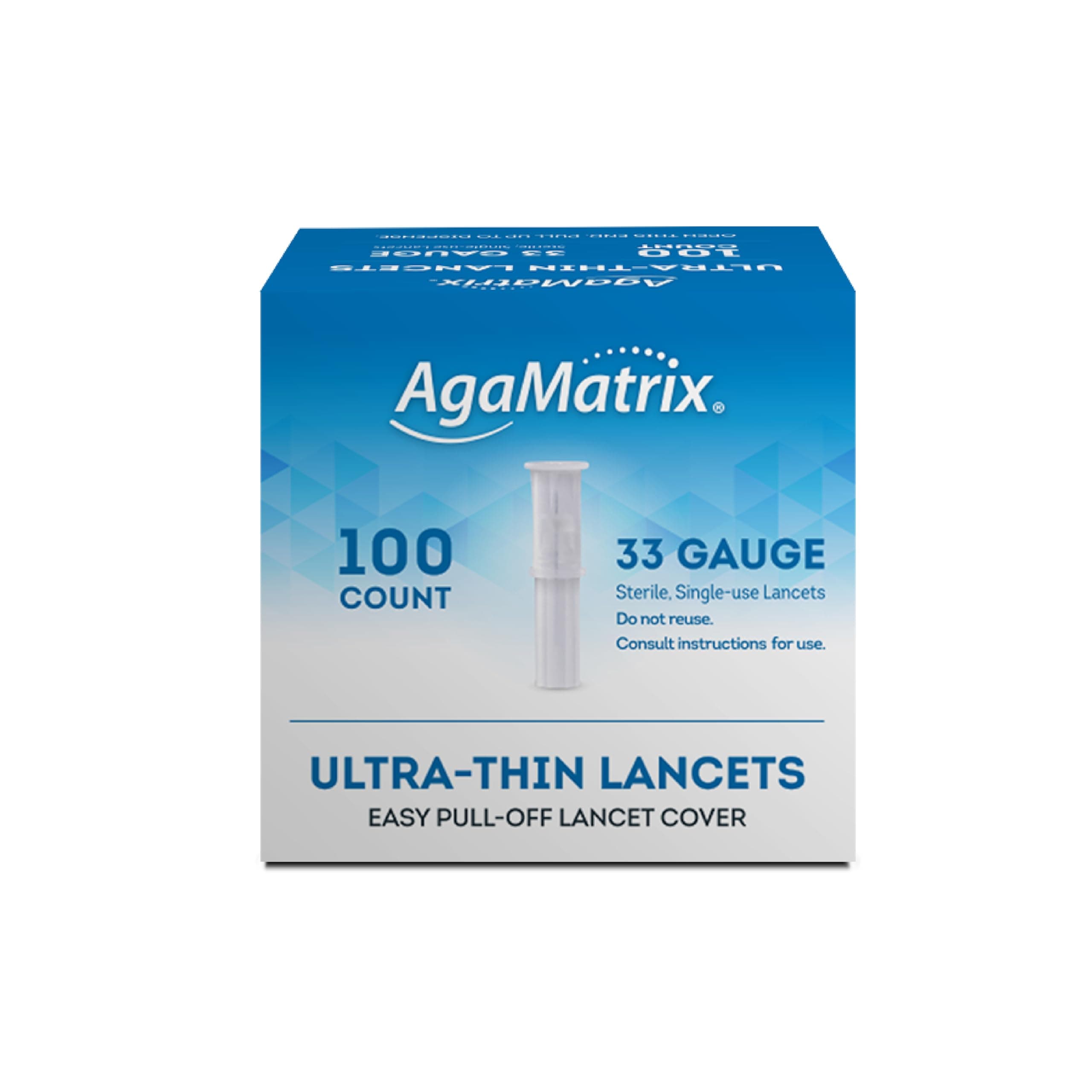 Lancets, 33 Gauge, 100 Count Box