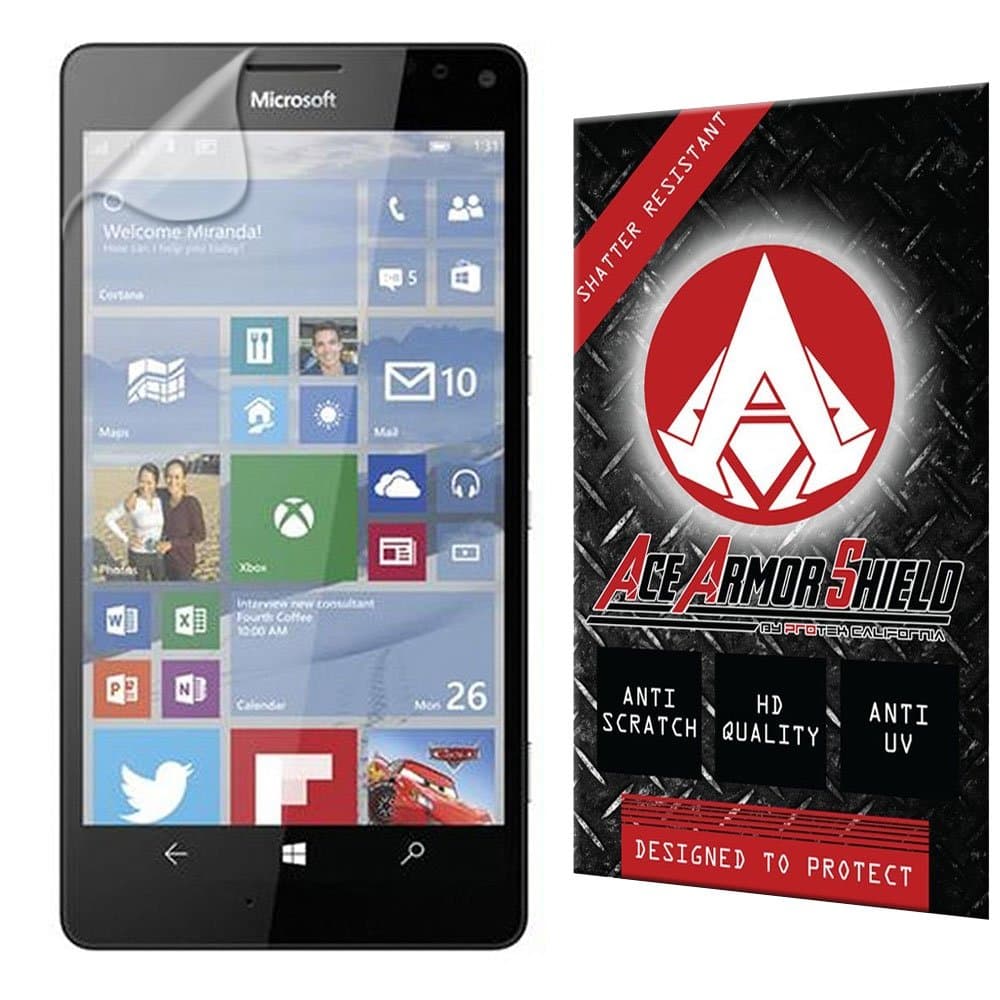 Ace Armor Shield Shatter Resistant Screen Protector for The Microsoft Lumia 950 XL with Free Lifetime Replacement Warranty