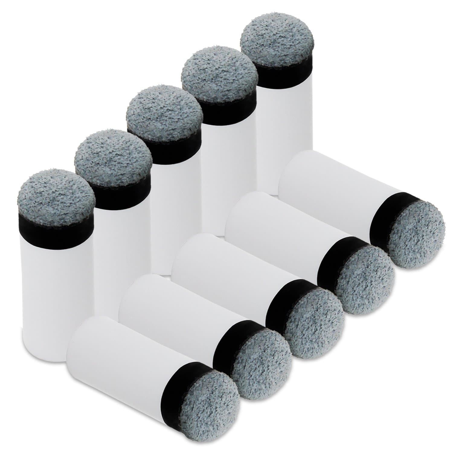 AuSL 13MM Soft Grey Cue Tips Billiard Replacement Screw-on Tips with Pool Cue Stick Ferrules Pack of 10