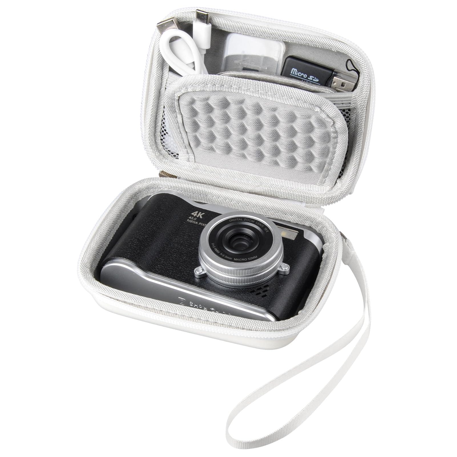 Digital Camera Case Compatible with CAMKORY/for Lecran/for KODAK PIXPRO/for VAHOIALD/for Canon PowerShot ELPH 180/190/for Sony DSCW800, Small Camera Protective Bag Travel Cameras Storage hard Holder