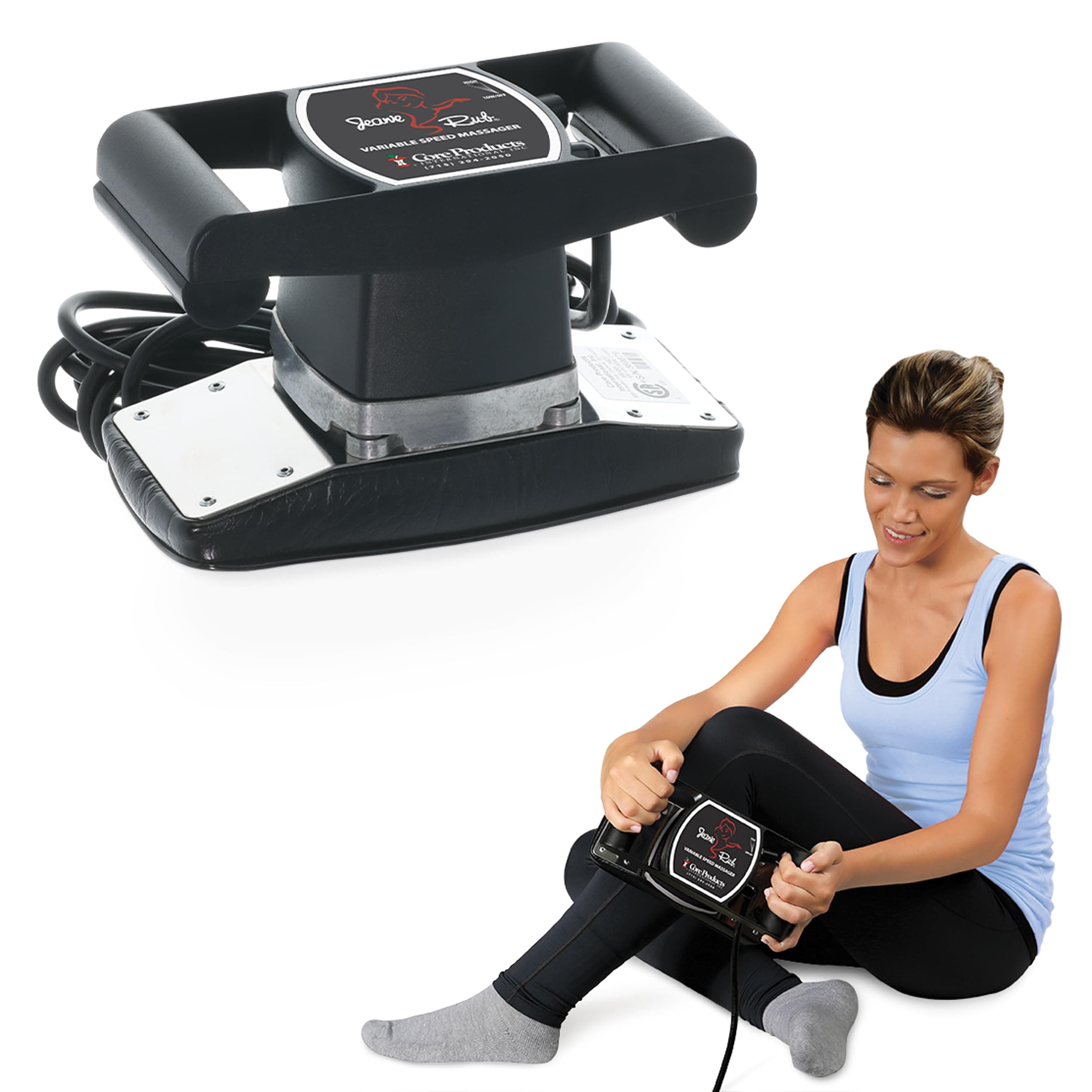 Jeanie Rub Variable Speed Massager, Deep Tissue Back Massager for Pain Relief, Body Massager for Shoulder Massage, Lumbar, Neck, Lower Back & Cellulite Massage