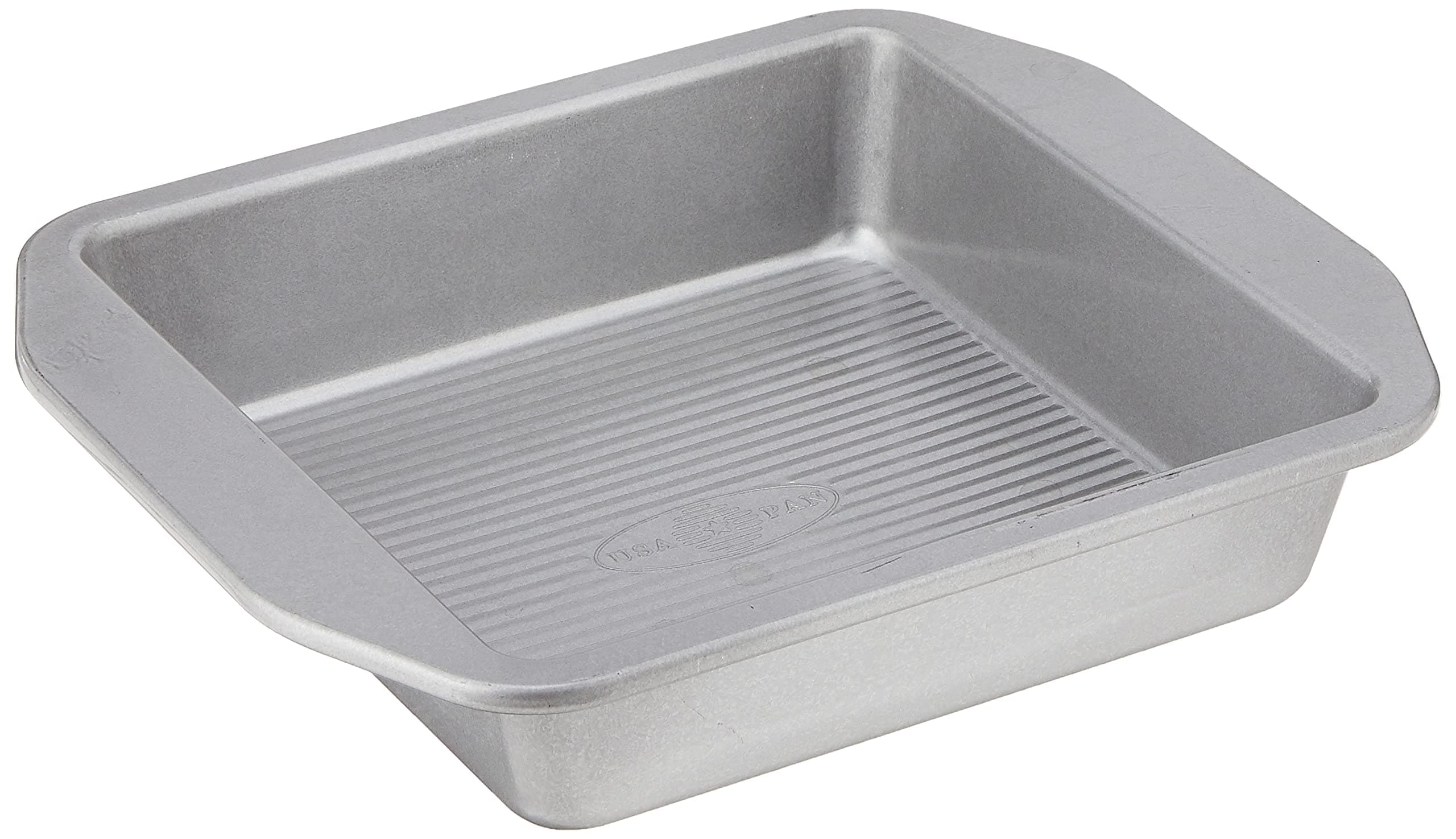USA Pan 1120BW-3-ABC American Bakeware Classics 8-Inch Square Cake and Brownie Pan, Aluminized Steel