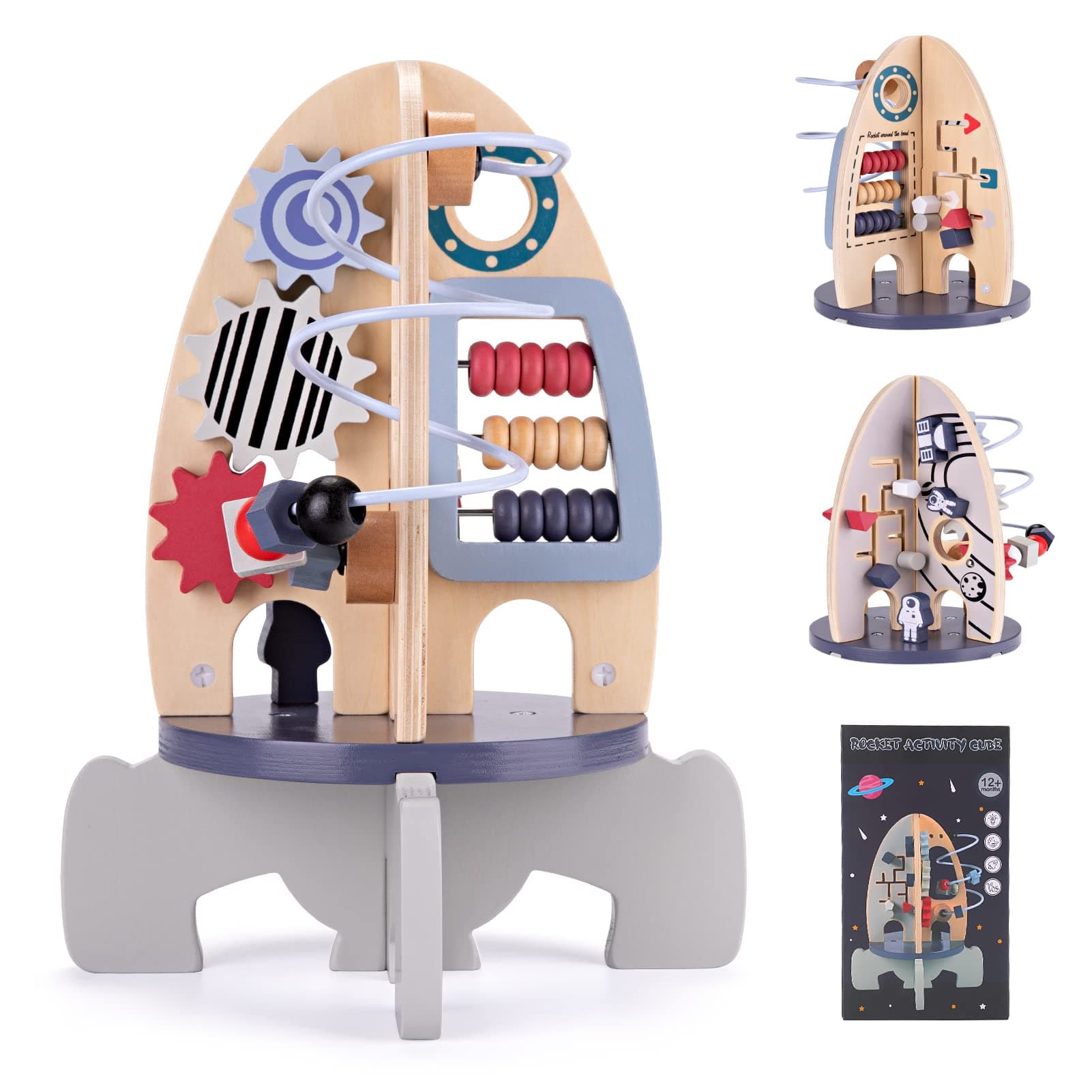 Space Wooden Activity Cube