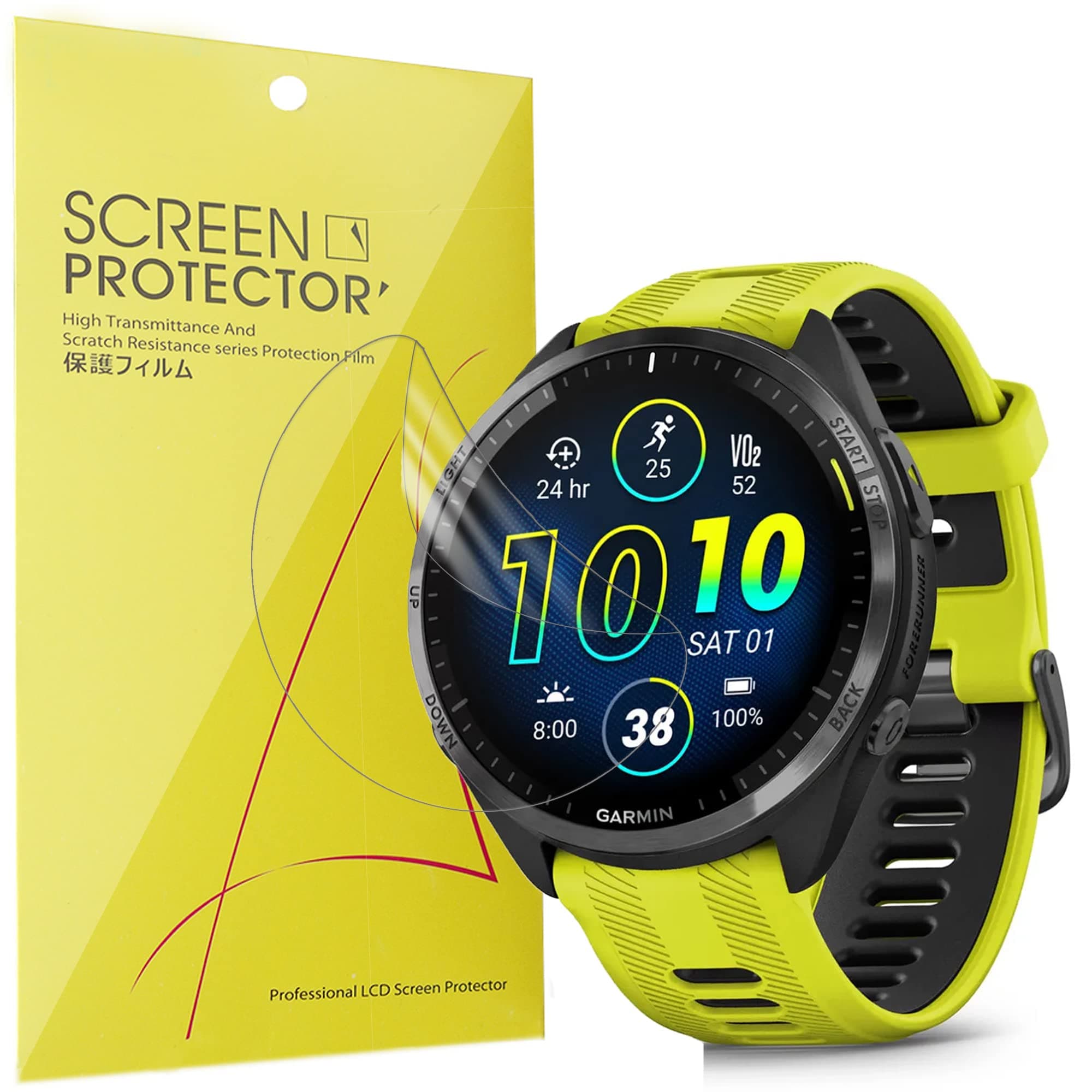 Compatible for Garmin Forerunner 965 Screen Protector, [6 Pack] Full Coverage TPU Clear Film Compatible for Garmin Forerunner 965 Smartwatch