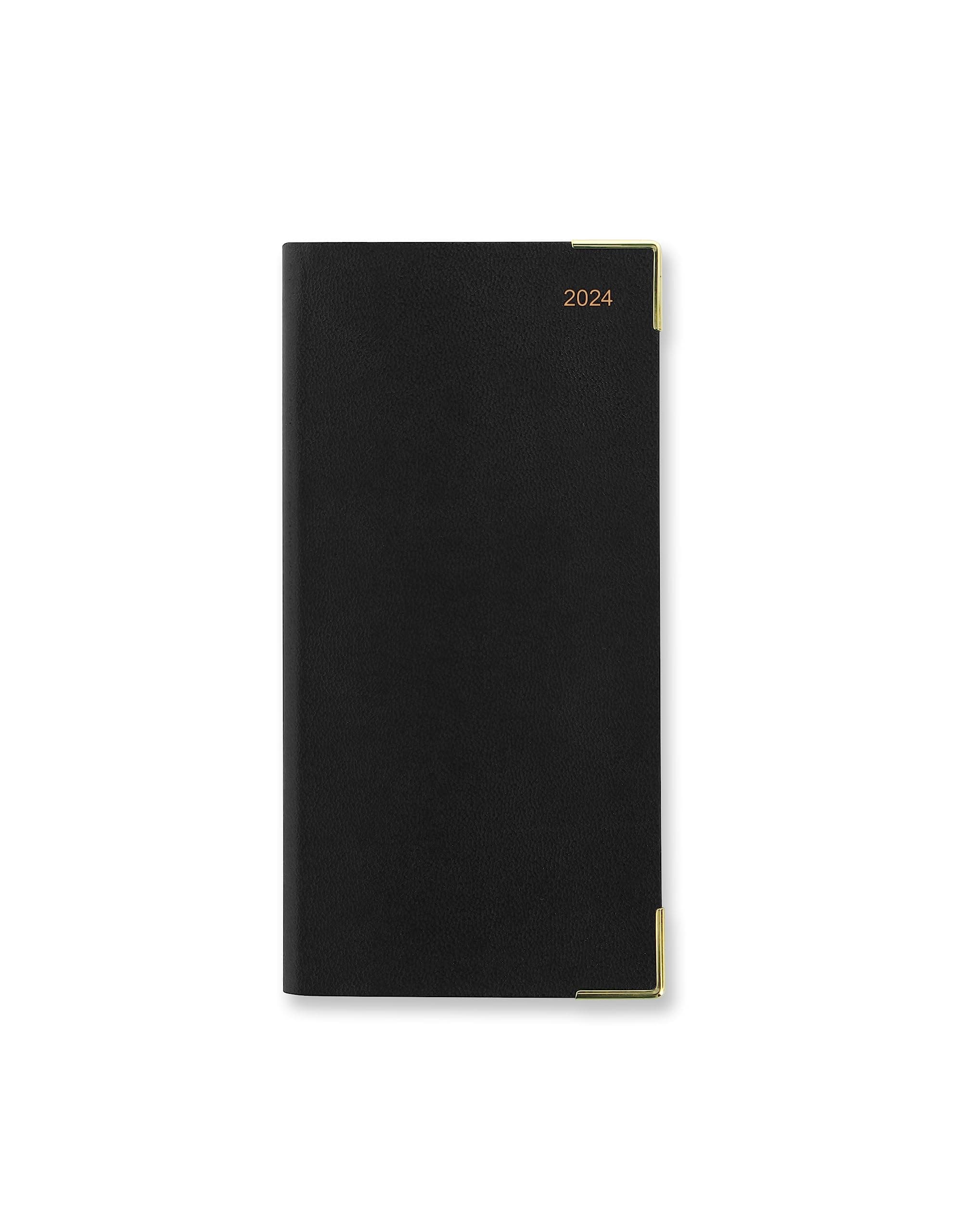 Letts Classic Slim two weeks to view 2024 diary - black