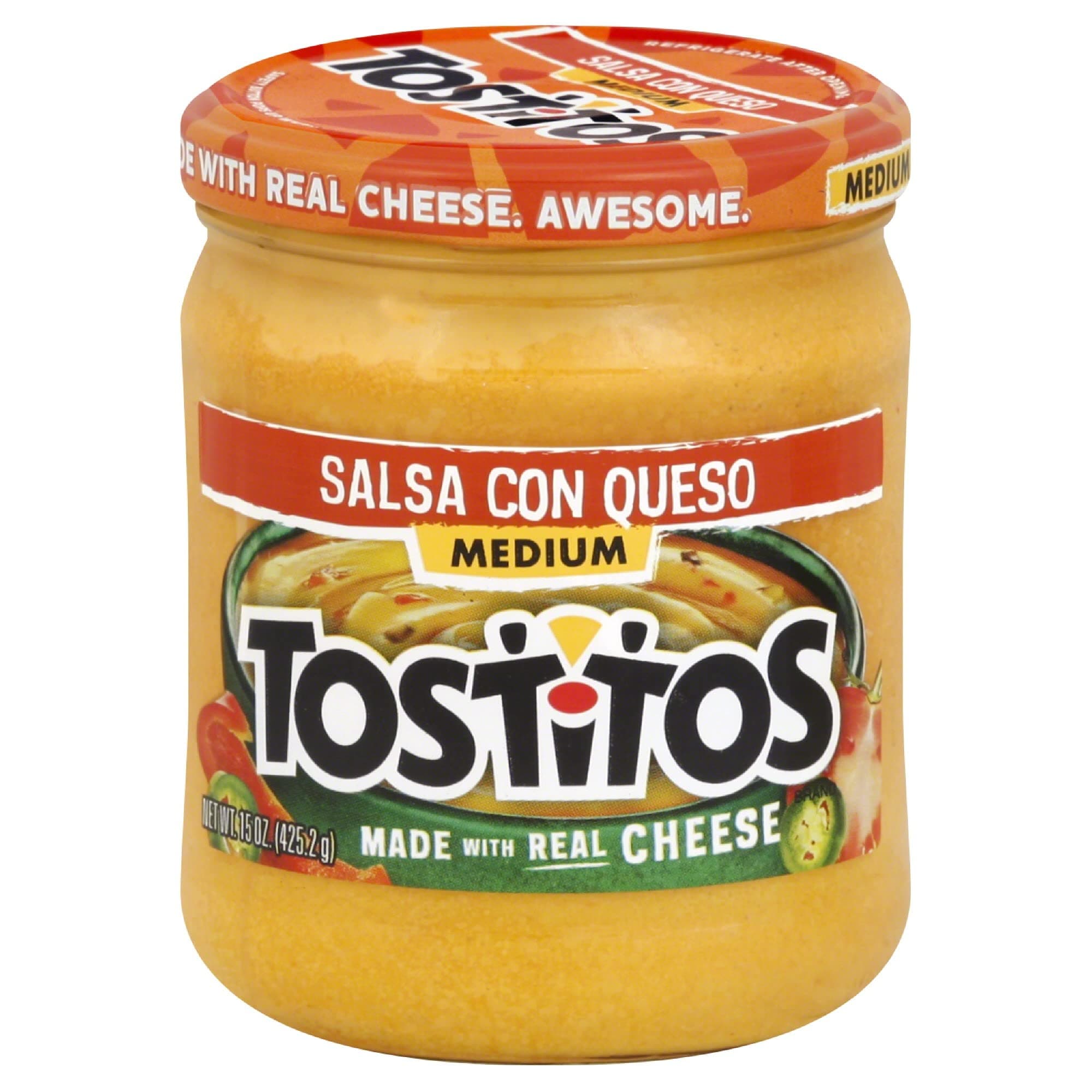 Tostitos Salsa con Queso Toss Salsa Conqueso, Medium Spicy, 14.1 oz (400 g), Parallel Import Product