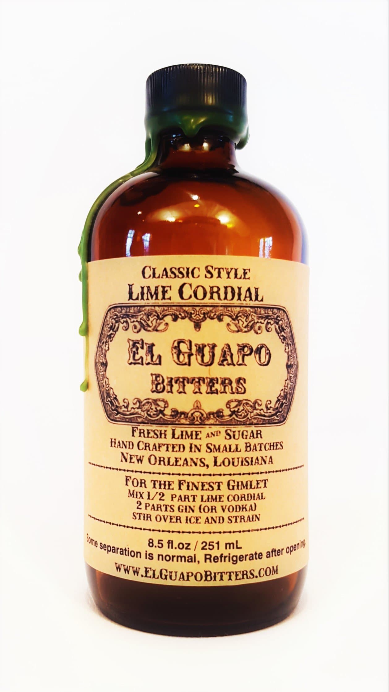 El Guapo Bitters Lime Cordial Syrup - 8.5 oz