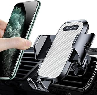 andobil Car Phone Mount - Military Sturdy, Firmly Grip & Never Slip, Ultra Stable, Easy Used, Compatible with iPhone 16 Pro Max, 16, 15, 14, 13, 12 Android Samsung S24 S23, Silver Car Vent Accessories