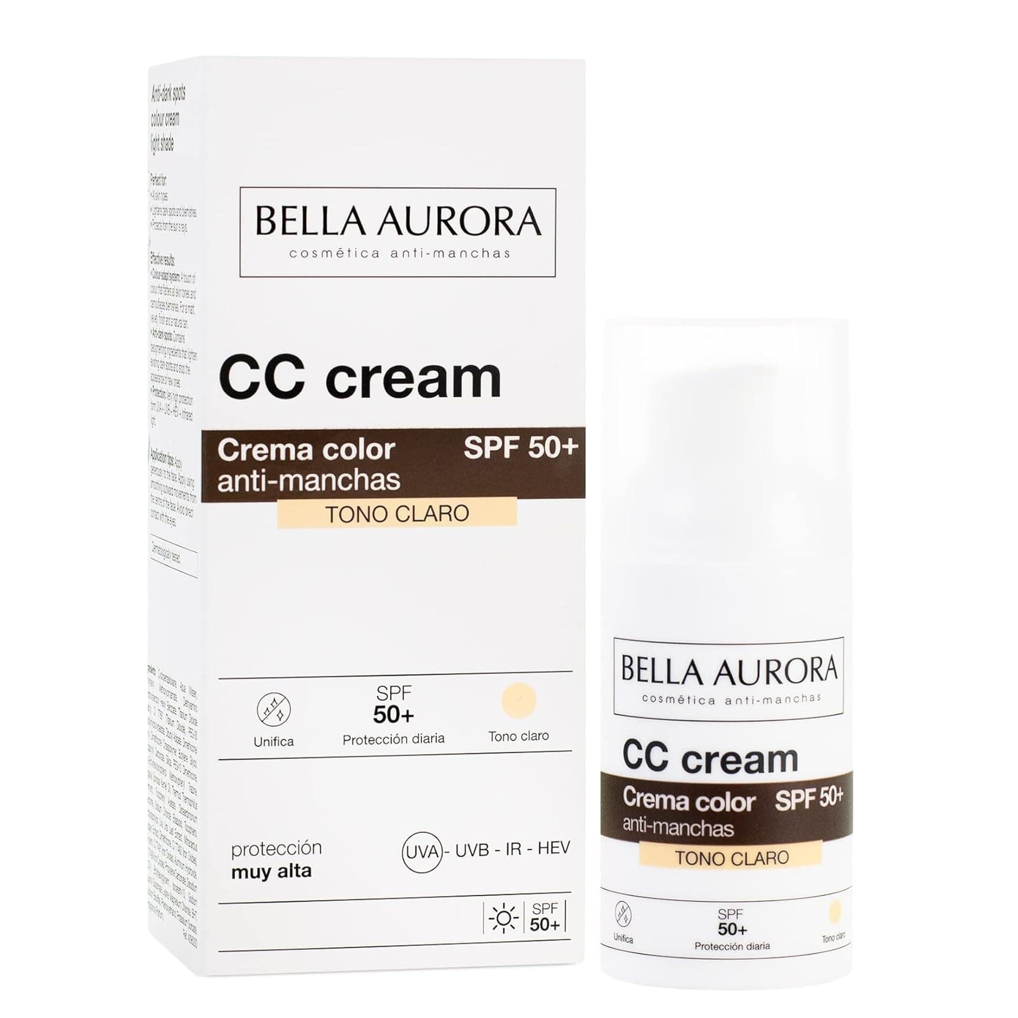 Bella Aurora Cc Cream Light Shade Spf50 Plus, 30 Ml