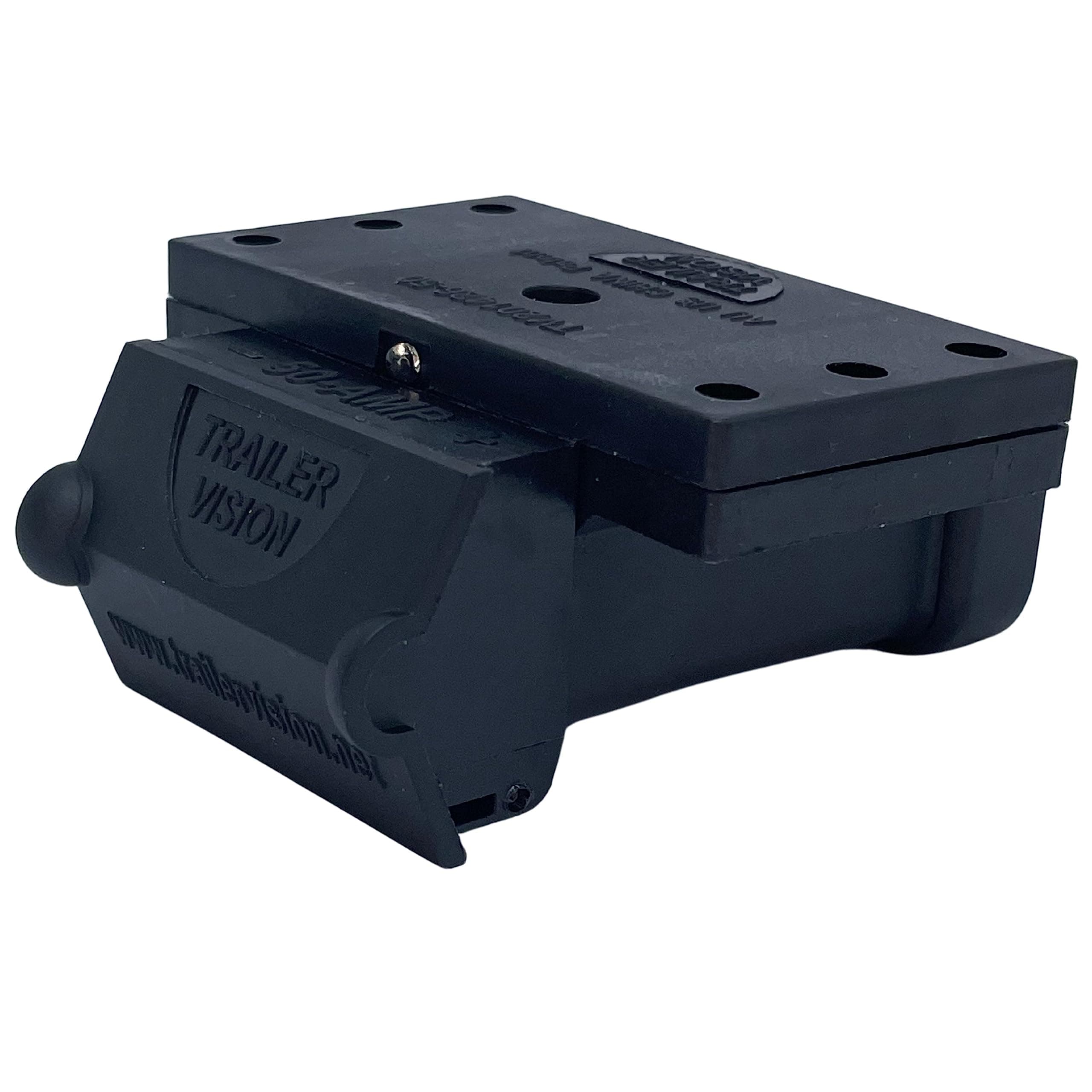 50A Battery Boxes Quick Connector Protective Cover Mount Fits Gauge 6-12 AWG 50 Amp Anderson Plug Assembly - Recovery Winch Jumper Cable Trailer Forklift Truck Solar UTV RV 4WD (Black)