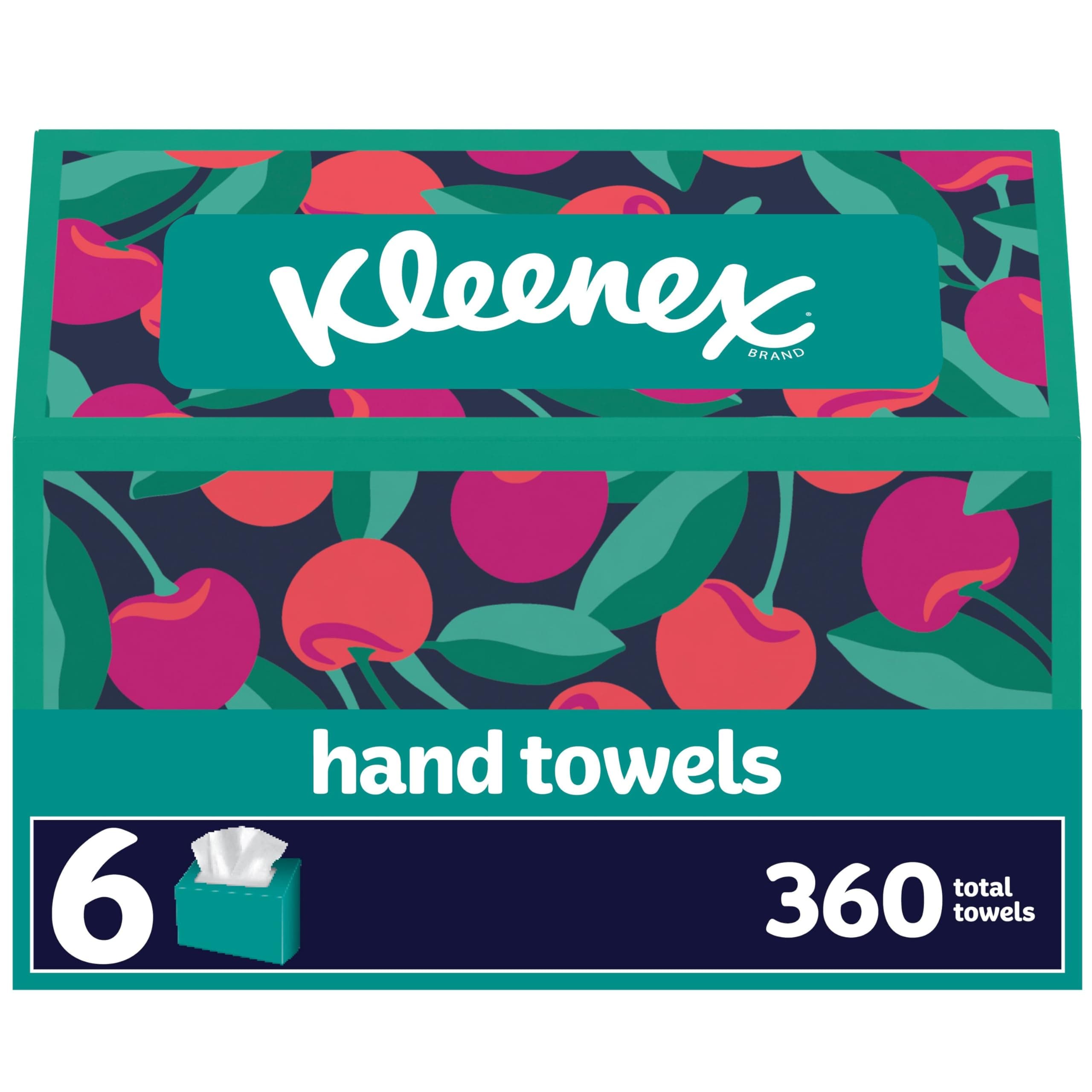 Kleenex Disposable Paper Hand Towels, 6 Boxes, 60 Tissues per Box (360 Total), Packaging May Vary