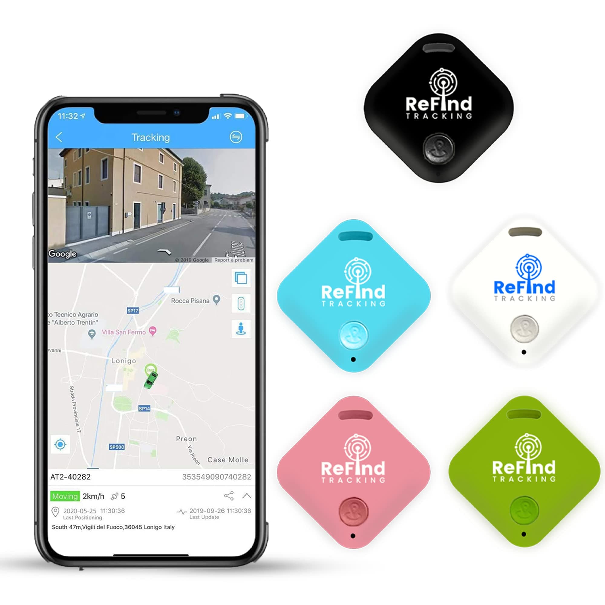ReFind R4 Smart Tracker for Android and iPhone. Mini GPS Tag Bluetooth 5.0 Key Finder. Samsung AirTag Alternative for Keys, Pets, Wallets and Luggage (Pink)