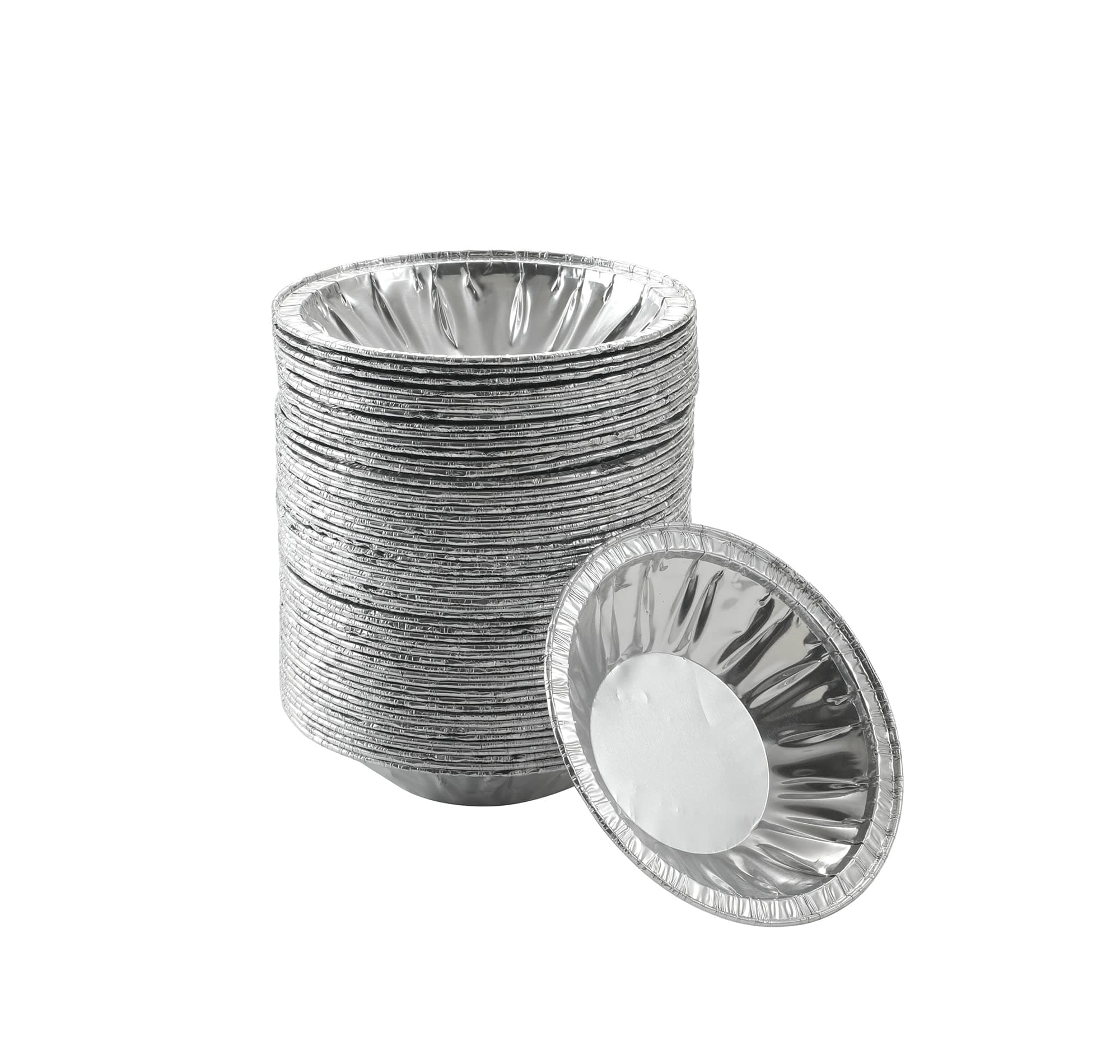 50 Pack - Pie Pans 4 inch,Mini Pie Tins HEAVY-DUTY Disposable Aluminum Foil Tart/pie Pans for Baking Easily Stack & Store, Freeze & Reheat