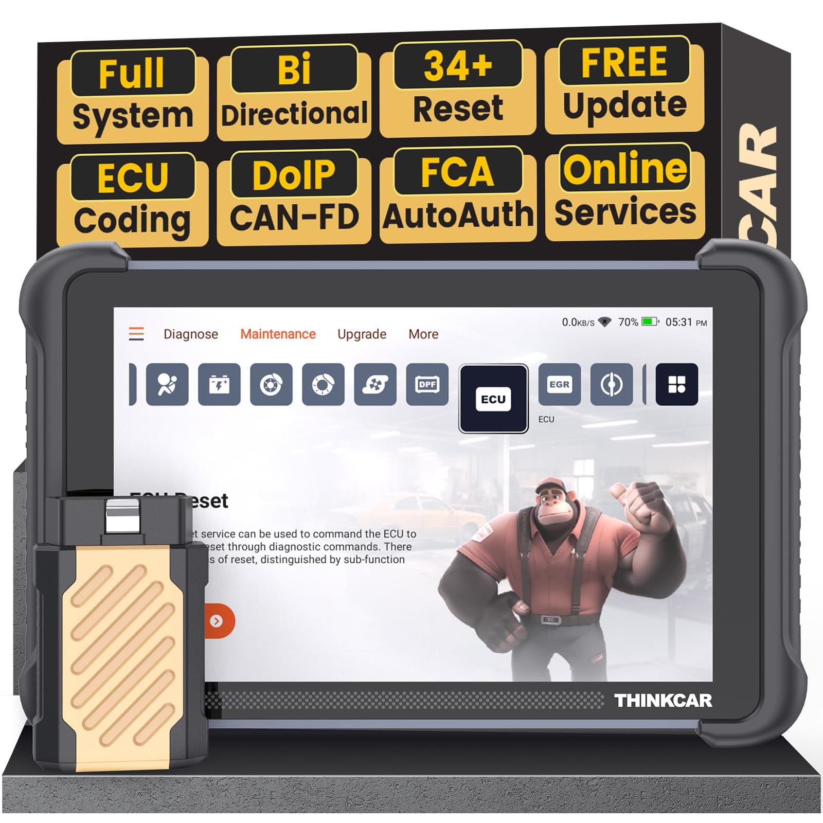 Car Diagnostic Tool, TK689BT Bidirectional Diagnostic Tool, All System Automotive Diagnostics, OBD2 Car Scanner with Action Test, 34+ Reset, FCA Autoauth, CANFD&DoIP, Wireless Update