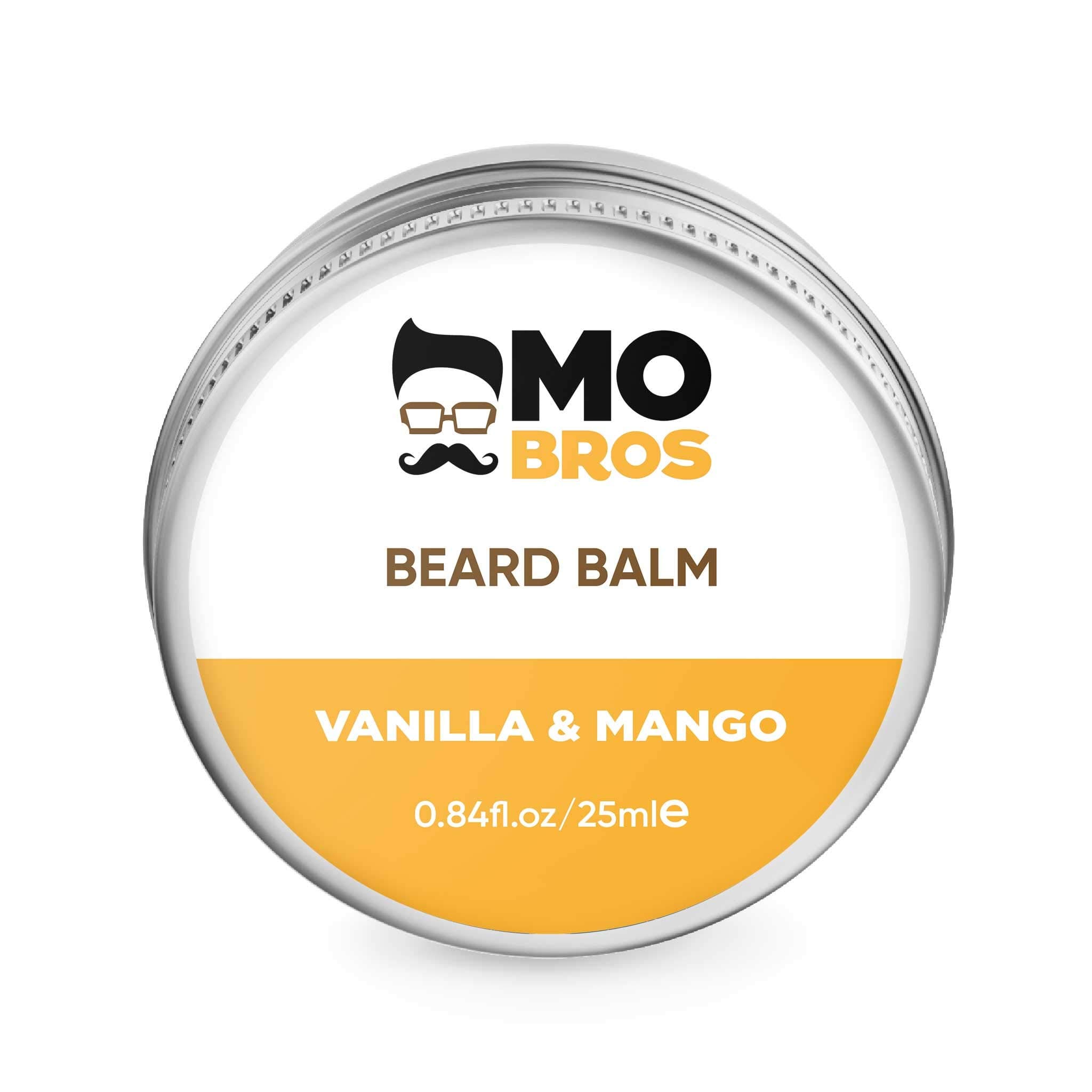 MO BRO'S Beard Balm | Vanilla & Mango | 25ml | Softens, Styles & Tames Facial Hair | Promotes Growth, Adds Shine, Reduces Dryness & Itching | Contains Natural & Premium Ingredients