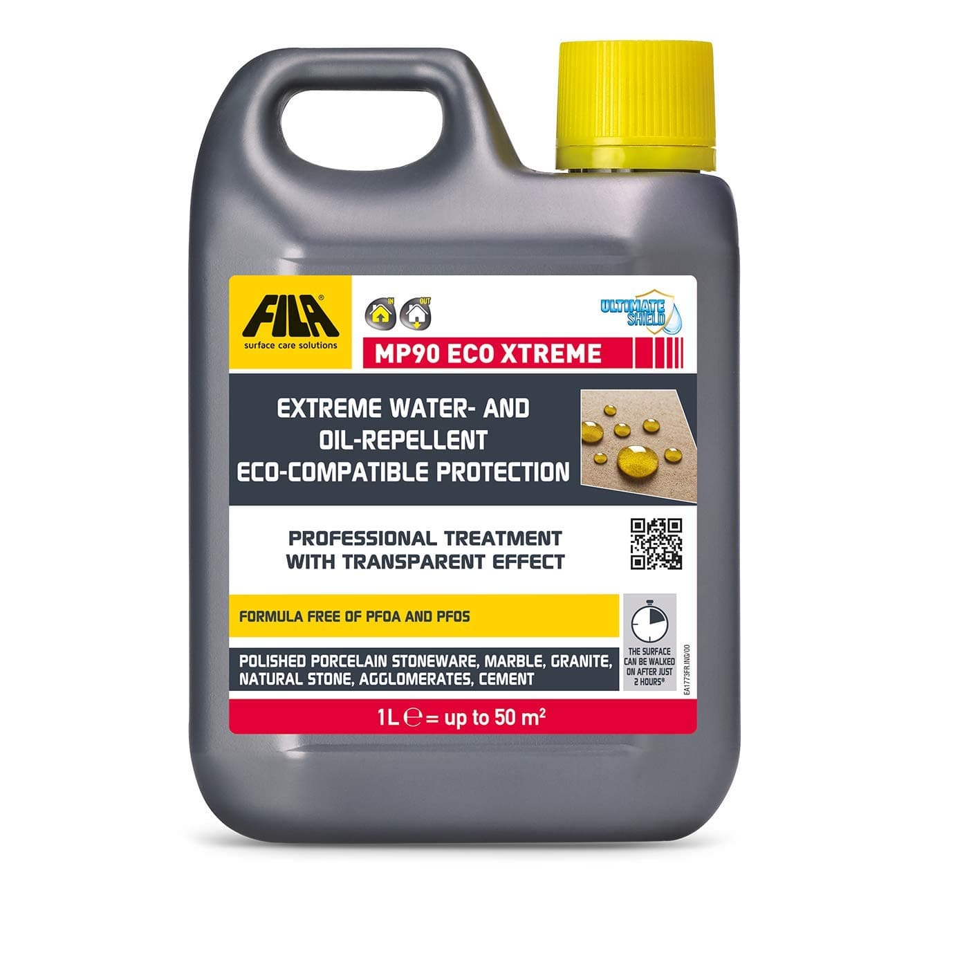 MP90 Eco Xtreme, Protective Agent for Stone, Marble, Quartz, Granite, Concrete, Polished stoneware, Creates an Extreme and Eco-friendly Protection that limits the Absorption of Water, Oily and coloure