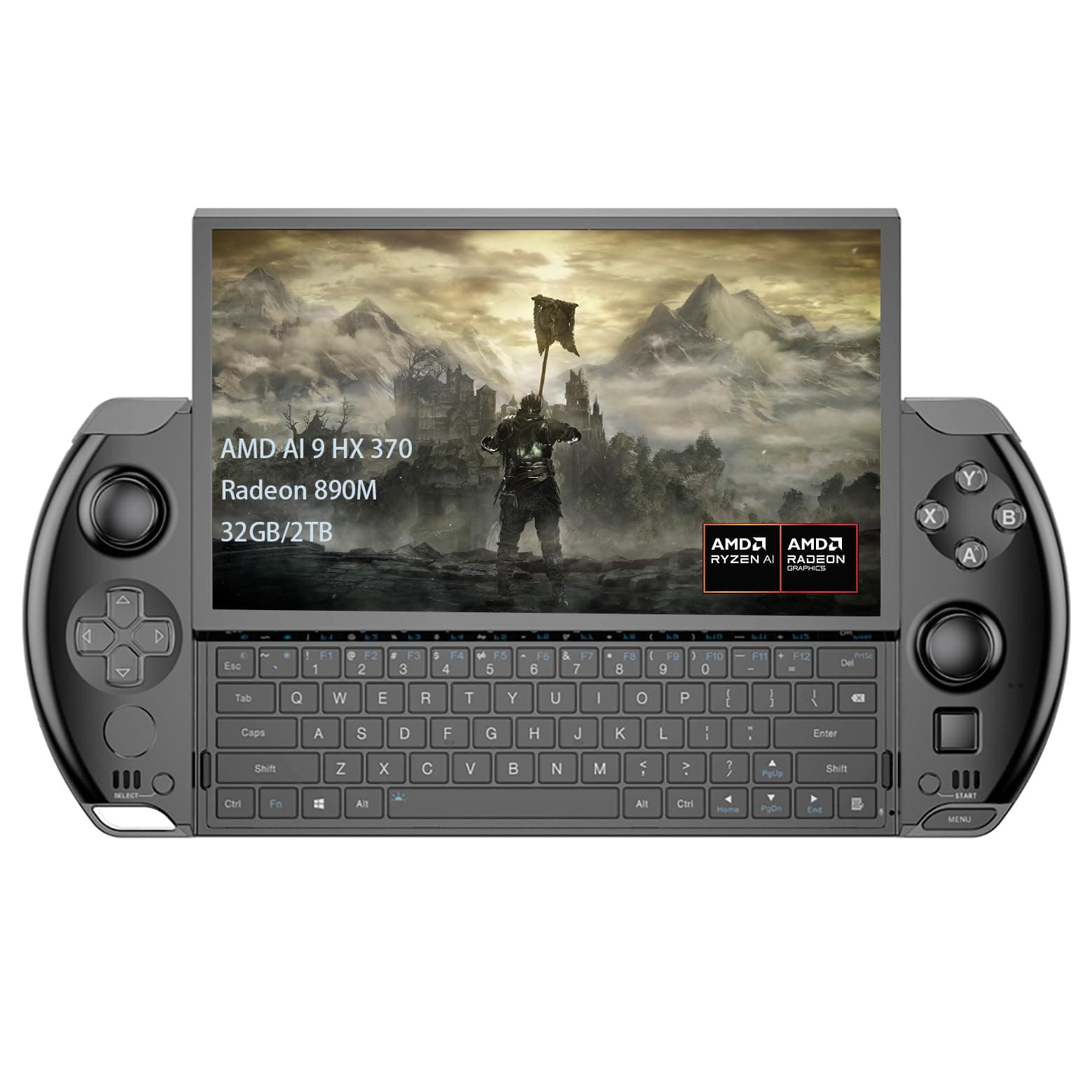 GPD Win 4 2025, Portable Handheld Game Console 6" Touchscreen 1920X1080 Mini Laptop UMPC Win 11 CPU AMD Ryzen AI 9 HX 370 32GB LPDDR5 RAM/2TB M.2 NVMe 2280 SSD (Black)