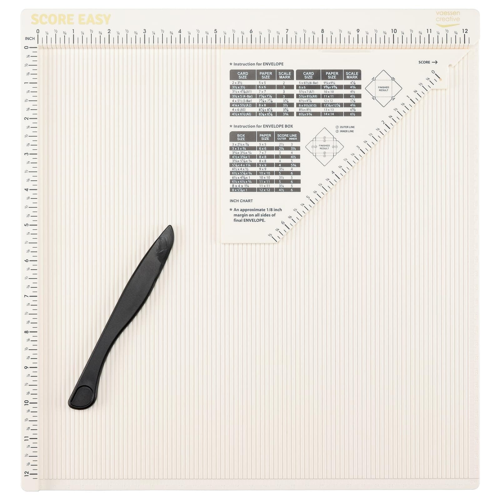 Vaessen Creative 2137-046 Easy-Imperial-Scoring Board, White, 12 x 12