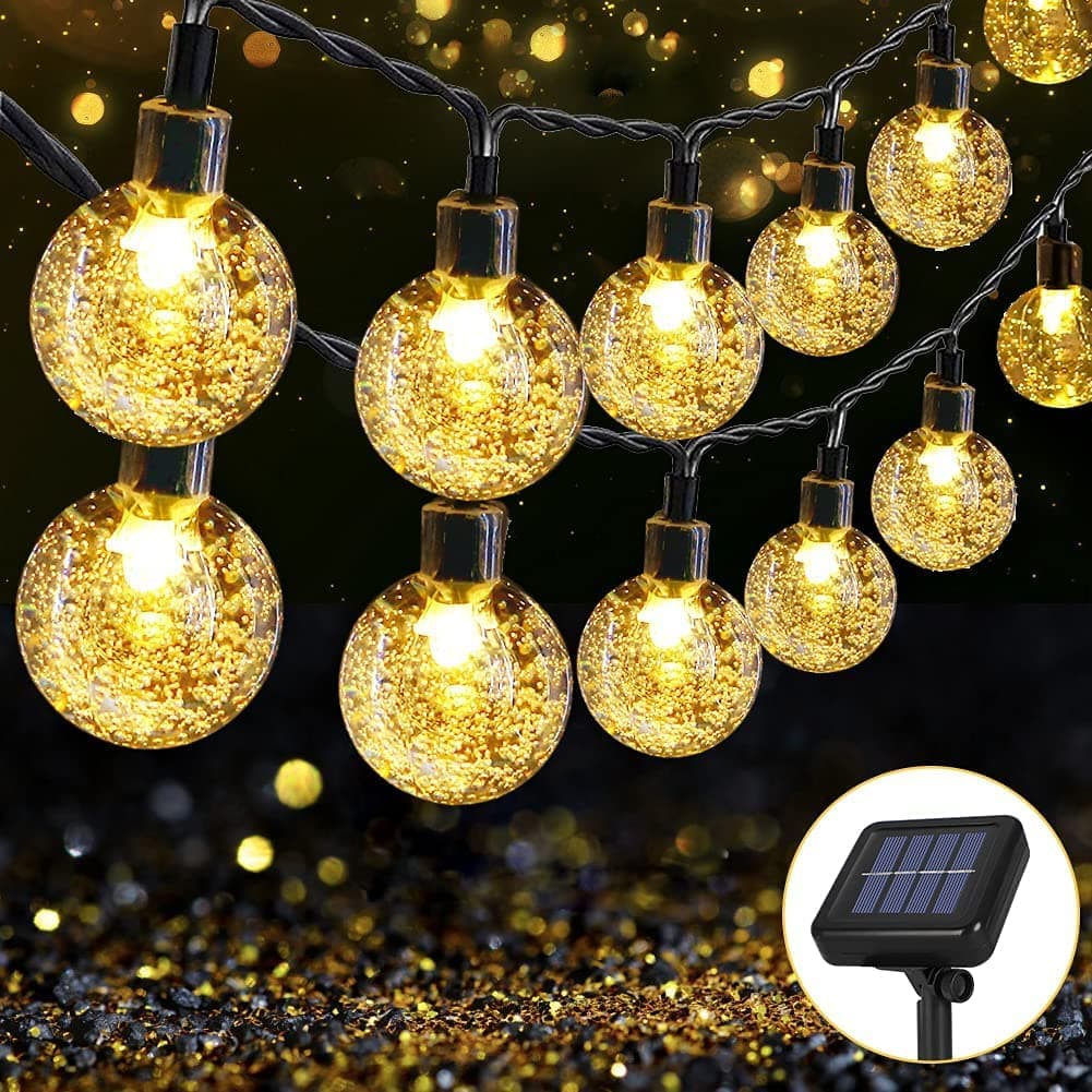 Epyz Solar lamp for Home String Lights 30 LED Decorative Lighting Crystal Ball for Garden, Home, Patio, Lawn, Party, Holiday, Indoor, Outdoor, Party Decorations Waterproof (20 Feet - Warm White)