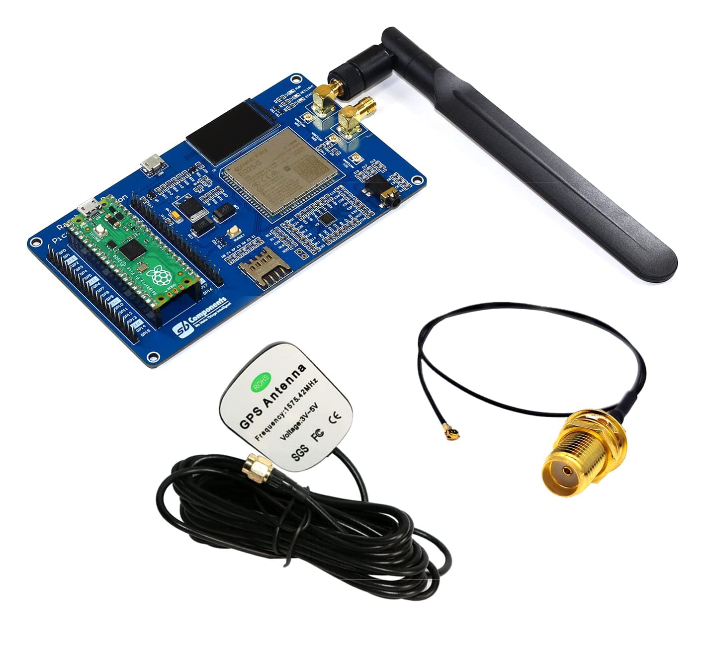 sb componentsQUECTEL EG25-G Pico 4G Expansion Setup Global Connectivity with Pico & Bluetooth Connectivity 4.0 with 4G Antenna supports, USB to UART Converter