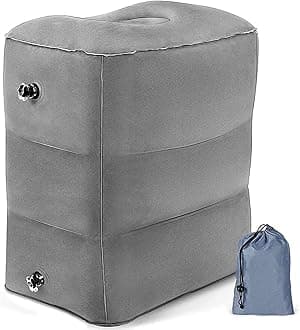 THMINS Inflatable Foot Rest Pillow for Travel,Travel Accessories, Adults Airplane Travel Pillow