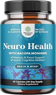 Nootropics Brain Support Supplement - Mental Focus Nootropic Memory Supplement for Brain Health with Energy and Focus Vitamins DMAE Bacopa and Phosphatidylserine - Brain Focus and Performance Blend