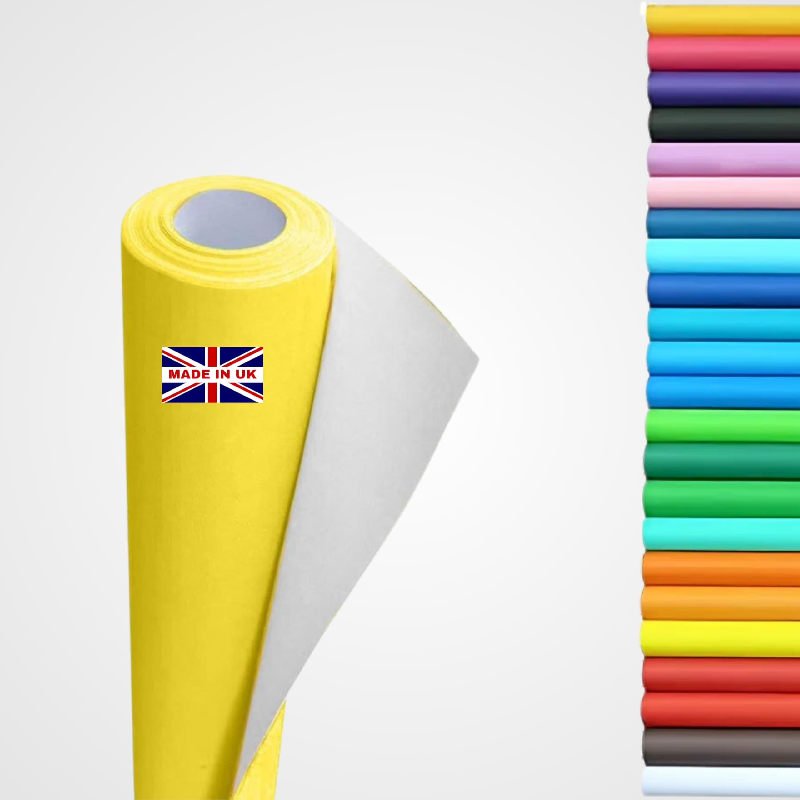 Wrapping Paper roll, Large Display Poster Paper Roll, Backing Paper 10m x 76cm - 80gsm Art, School Craft, Packing, Table Runner, Notice Boards, Drawing, Painting, Backdrop, Kraft Paper. (Yellow)