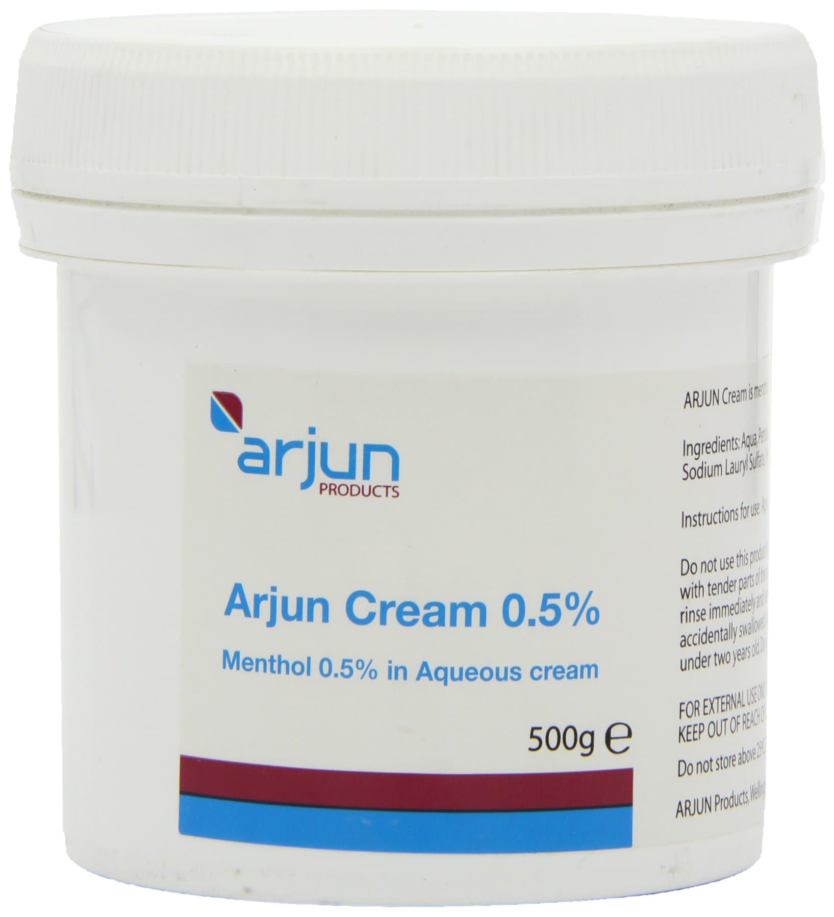 Arjun 0.5% Menthol Aqueous Cream 500g