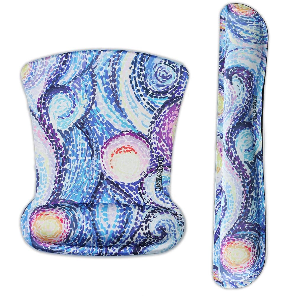 Keyboard Wrist Rest Pad and Mouse Wrist Rest Support Mouse Pad - Durable & Comfortable & Lightweight for Easy Typing & Pain Relief-Ergonomic Support(Vangof Pic)