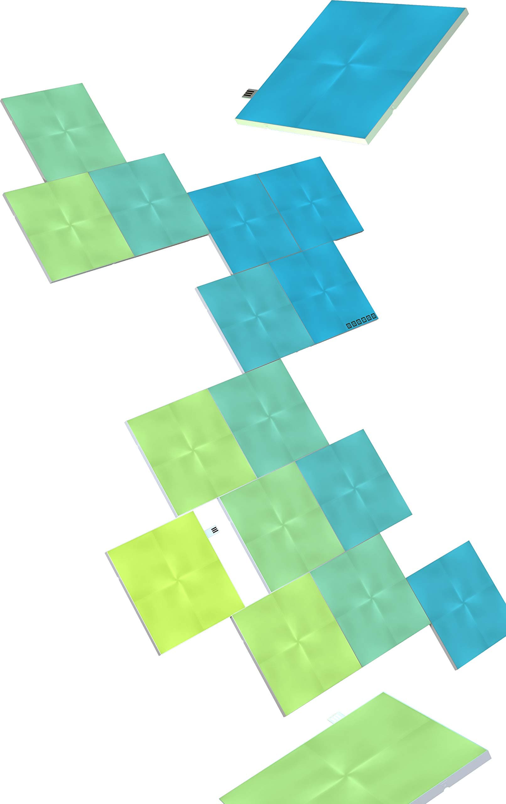 Canvas Starter Kit, 17 Light Squares, Smart LED RGBW Wall Lights - Modular Wi-Fi Colour Changing Mood Light Panels, Works with Alexa Google Assistant Apple Homekit, for Room Decor & Gaming