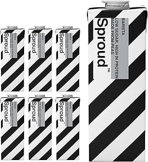 SPROUD Vegan Pea Protein Milk - Barista - 1 Litre (Pack of 6) - Plant-Based Long Life Milk - Lactose Free, Gluten Free, Dairy Free - Non-GMO – Soy, Rice, Almond & Oat Milk Alternative