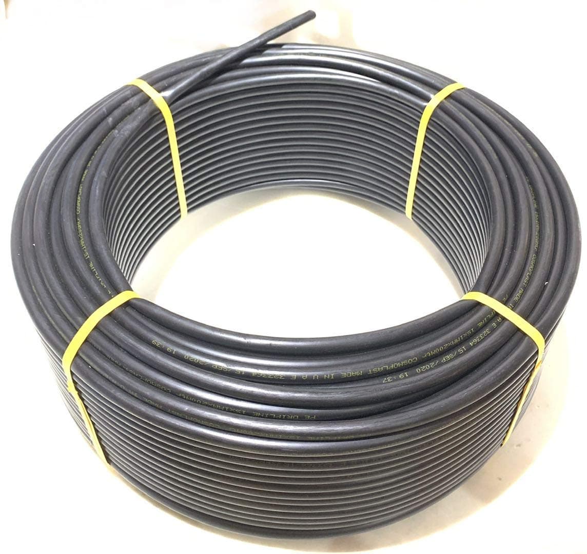 HYLAN -Made In UAE- Polyethylene Irrigation Supply Pipe, Drip Irrigation 1/2" Blank Distribution Tubing,Use for Irrigation, Hydroponics, Growing - Water Distribution Tube-(25M/50M/200M) -25M
