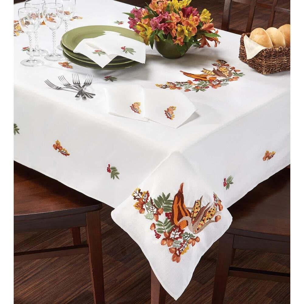 Indian Corn Table Linens Stamped Embroidery