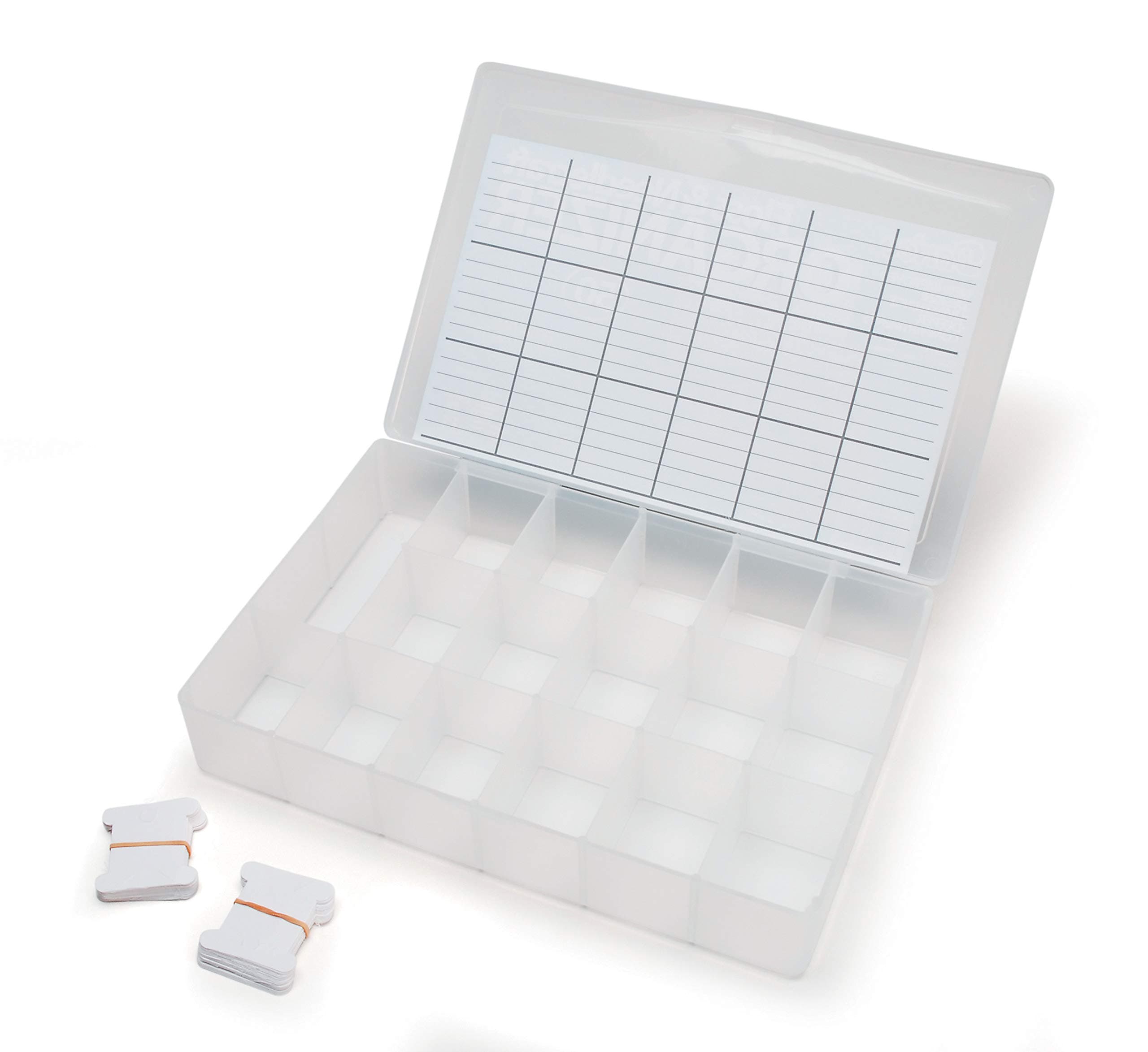 Darice Floss and Needlecraft Organizer: 17 Compartments, Includes 50 Bobbins
